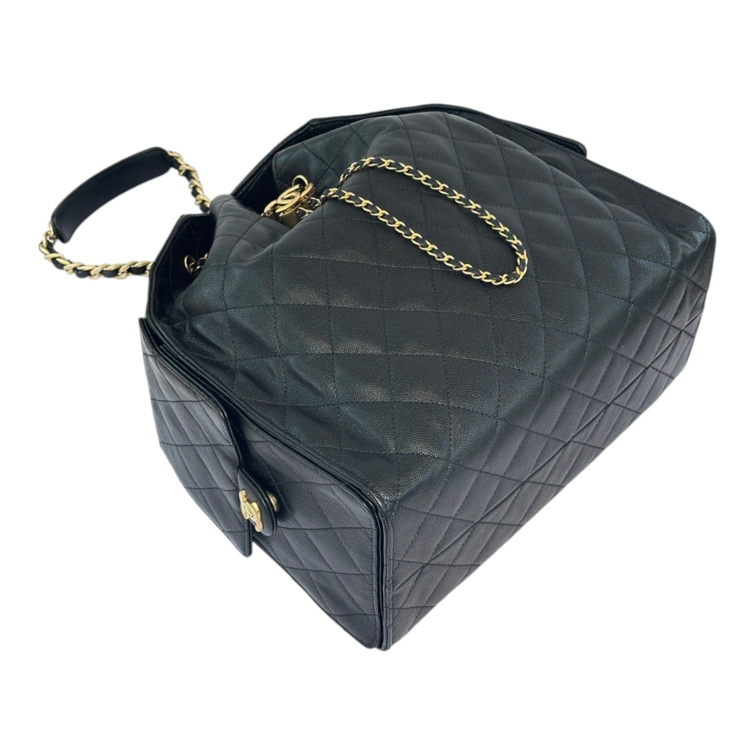 Chanel Chanel 25 Medium Hobo Bag in Black Caviar