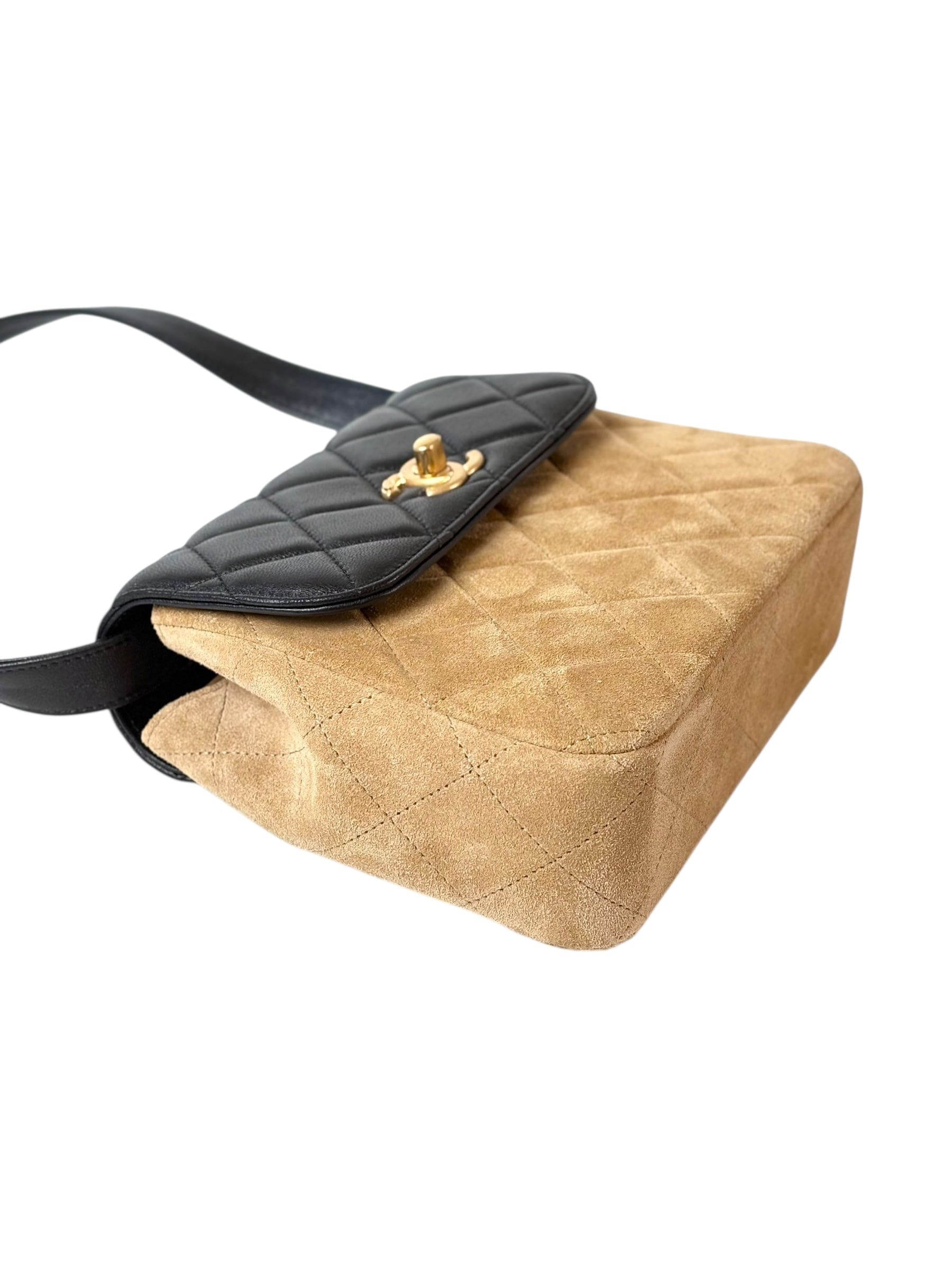 Chanel Chanel 25A Mini Box Suede and Lambskin Bag