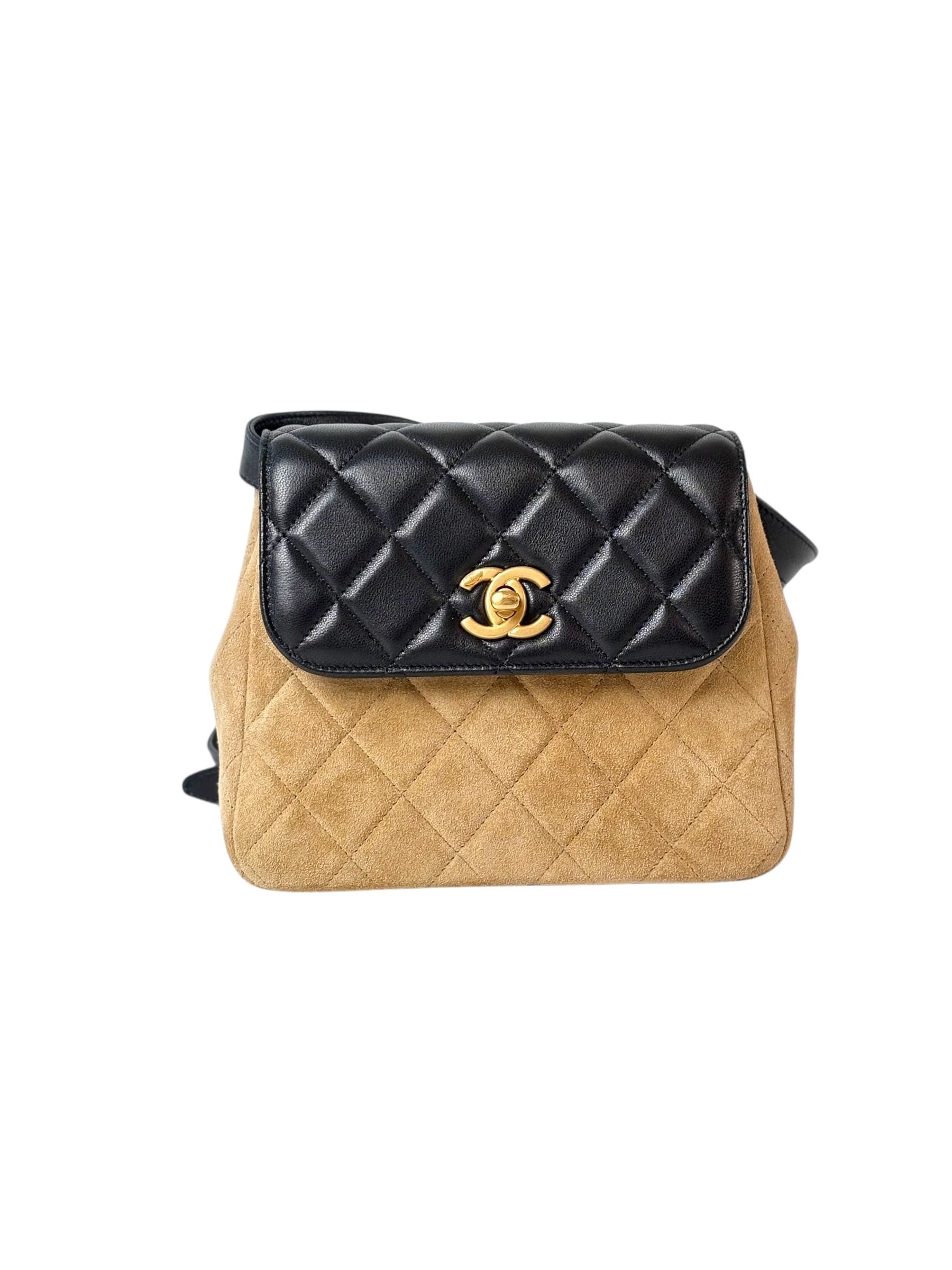 Chanel Chanel 25A Mini Box Suede and Lambskin Bag