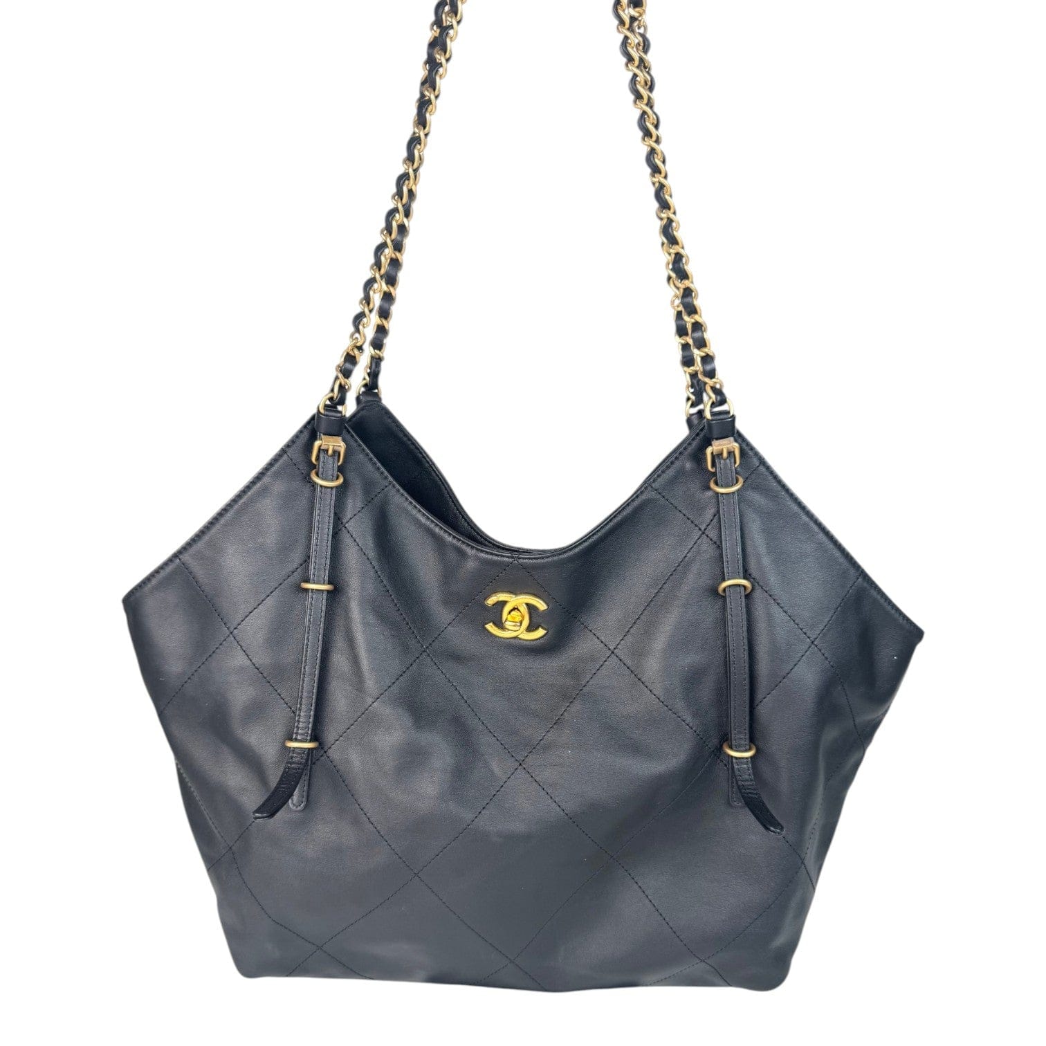 Chanel Chanel 25S Large Black Calfskin Tote Bag