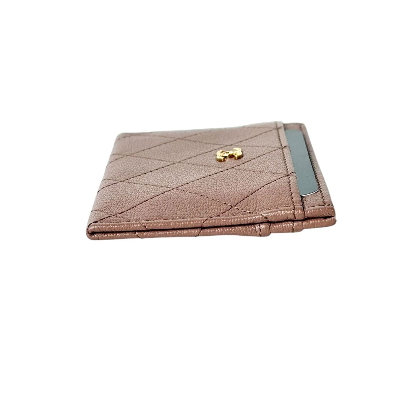 Chanel Chanel Beige Caviar Card Holder - in Box
