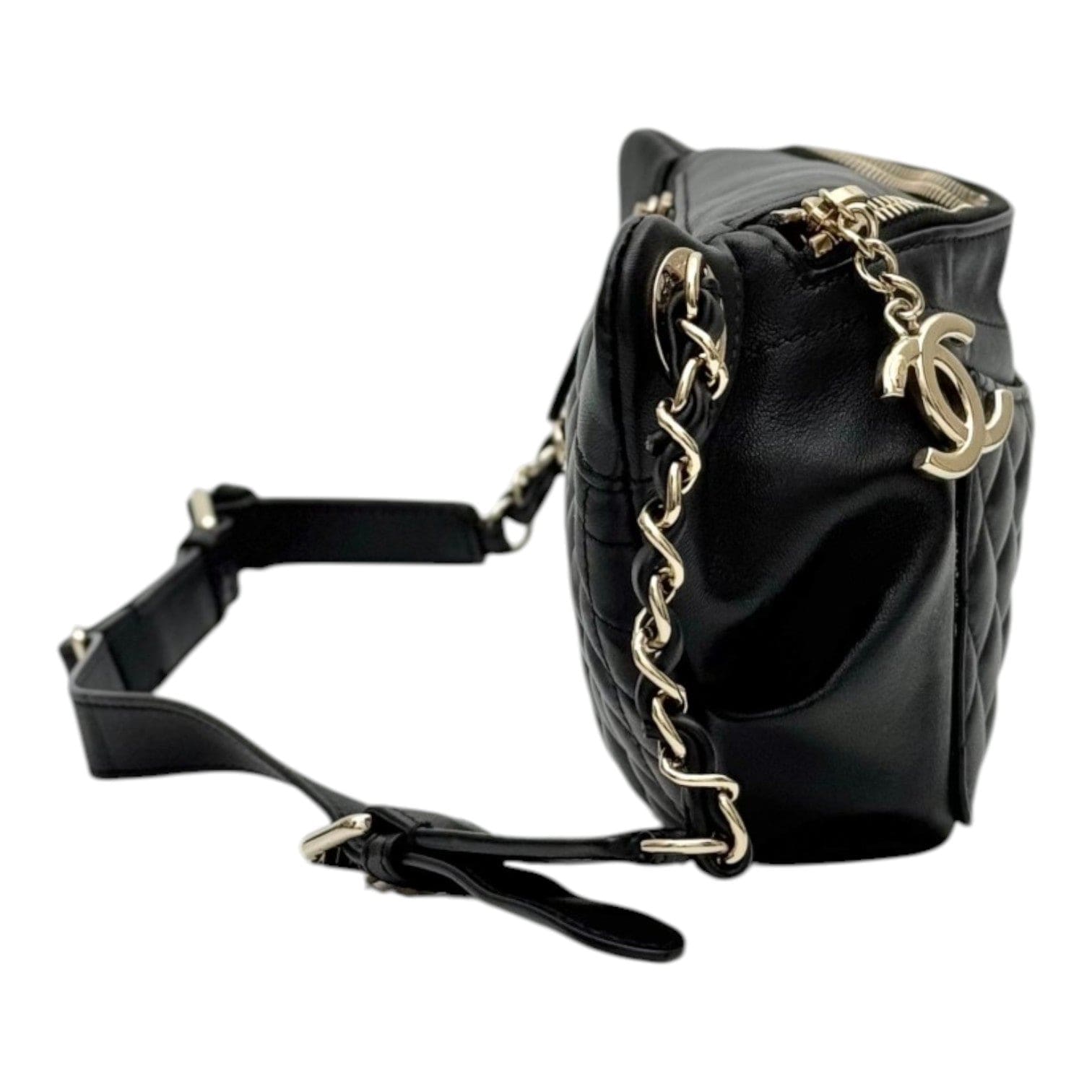 Chanel Chanel Black Bumbag with Gold Hardware