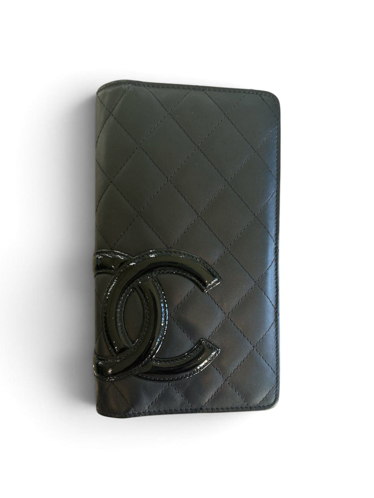 Chanel Chanel Black CC Cambon Long Wallet with Pink Lining