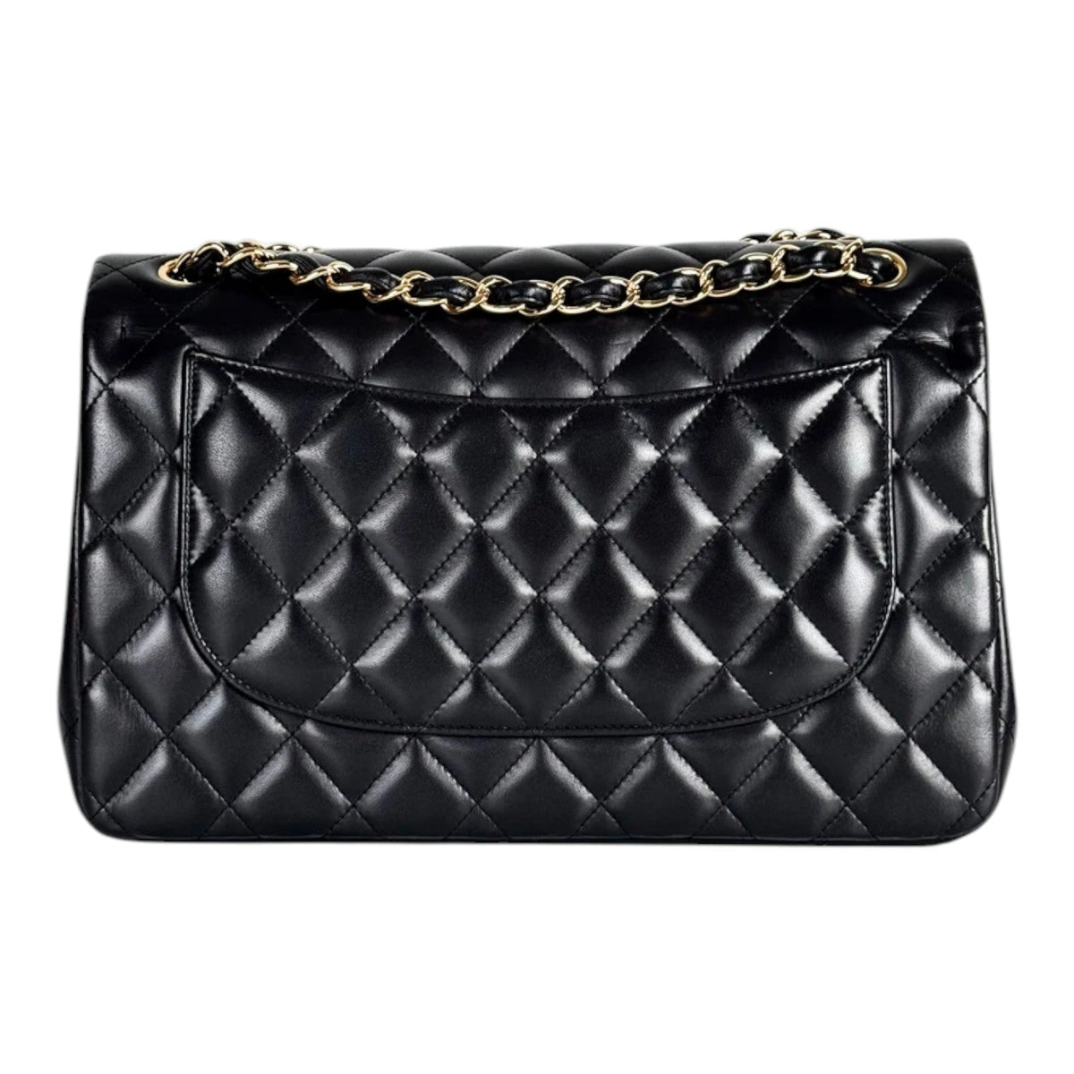 Chanel Chanel Black Classic Flap Jumbo Bag with Gold Hardware - Full Set