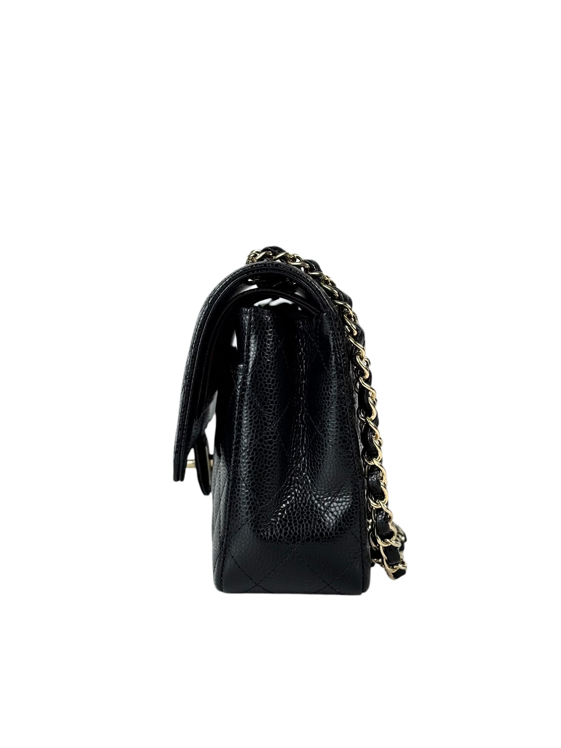 Chanel Chanel Black Classic Flap Medium Bag - Full Set
