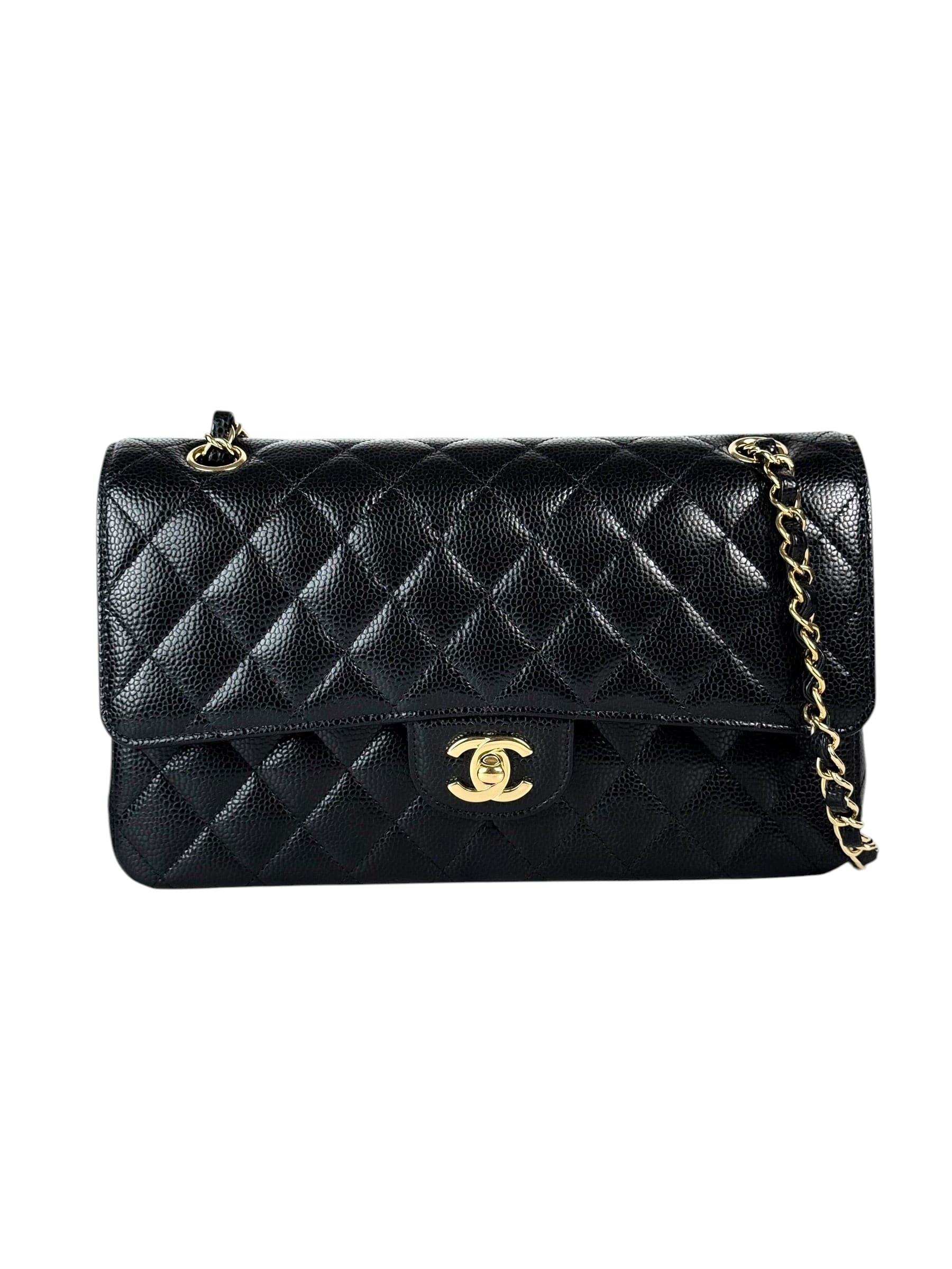 Chanel Chanel Black Classic Flap Medium Bag - Full Set