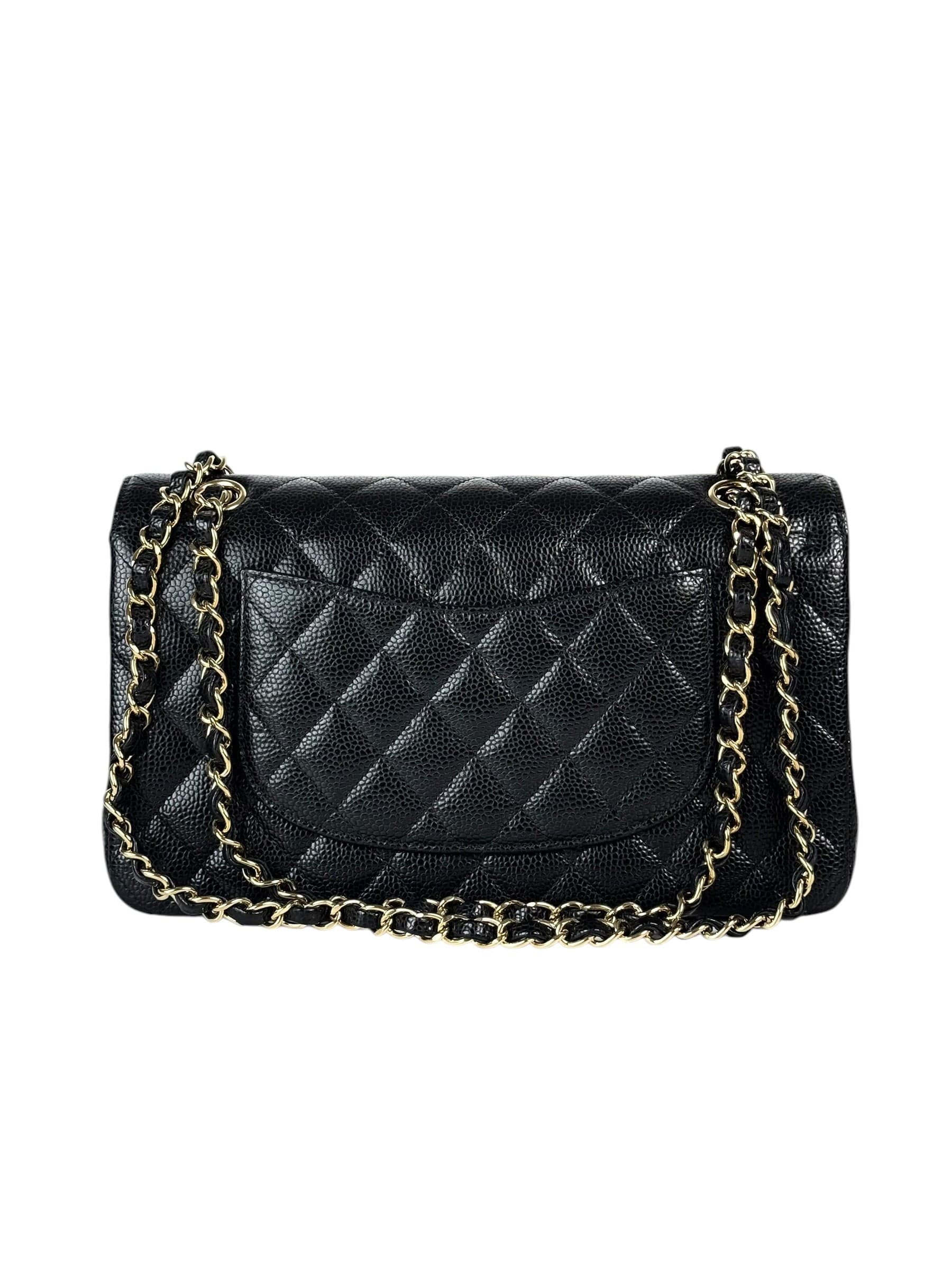 Chanel Chanel Black Classic Flap Medium Bag - Full Set