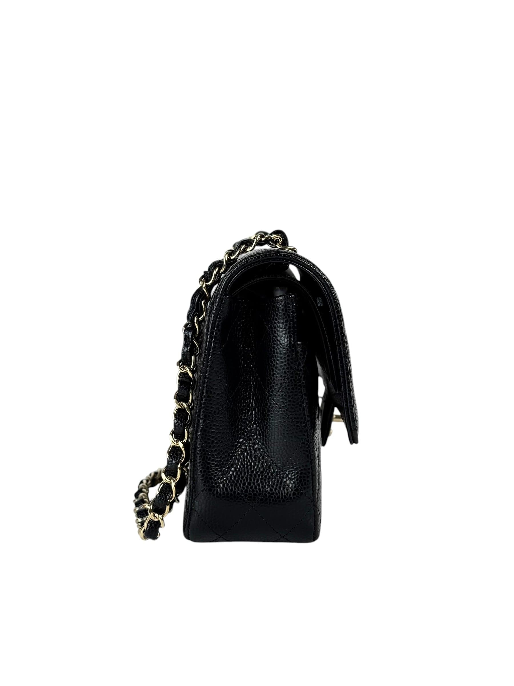 Chanel Chanel Black Classic Flap Medium Bag - Full Set