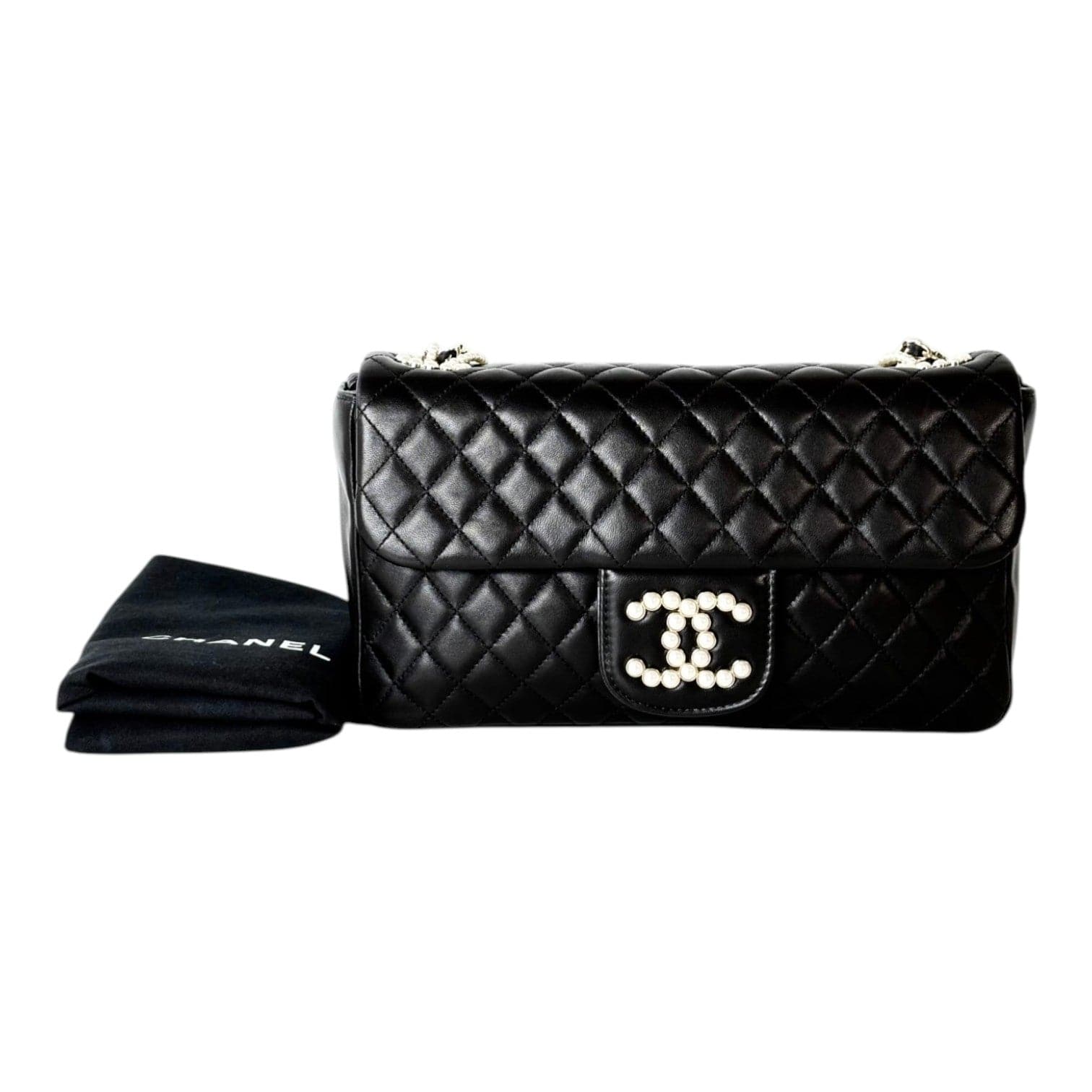 Chanel Chanel Black Lambskin Westminster Pearl Flag Bag