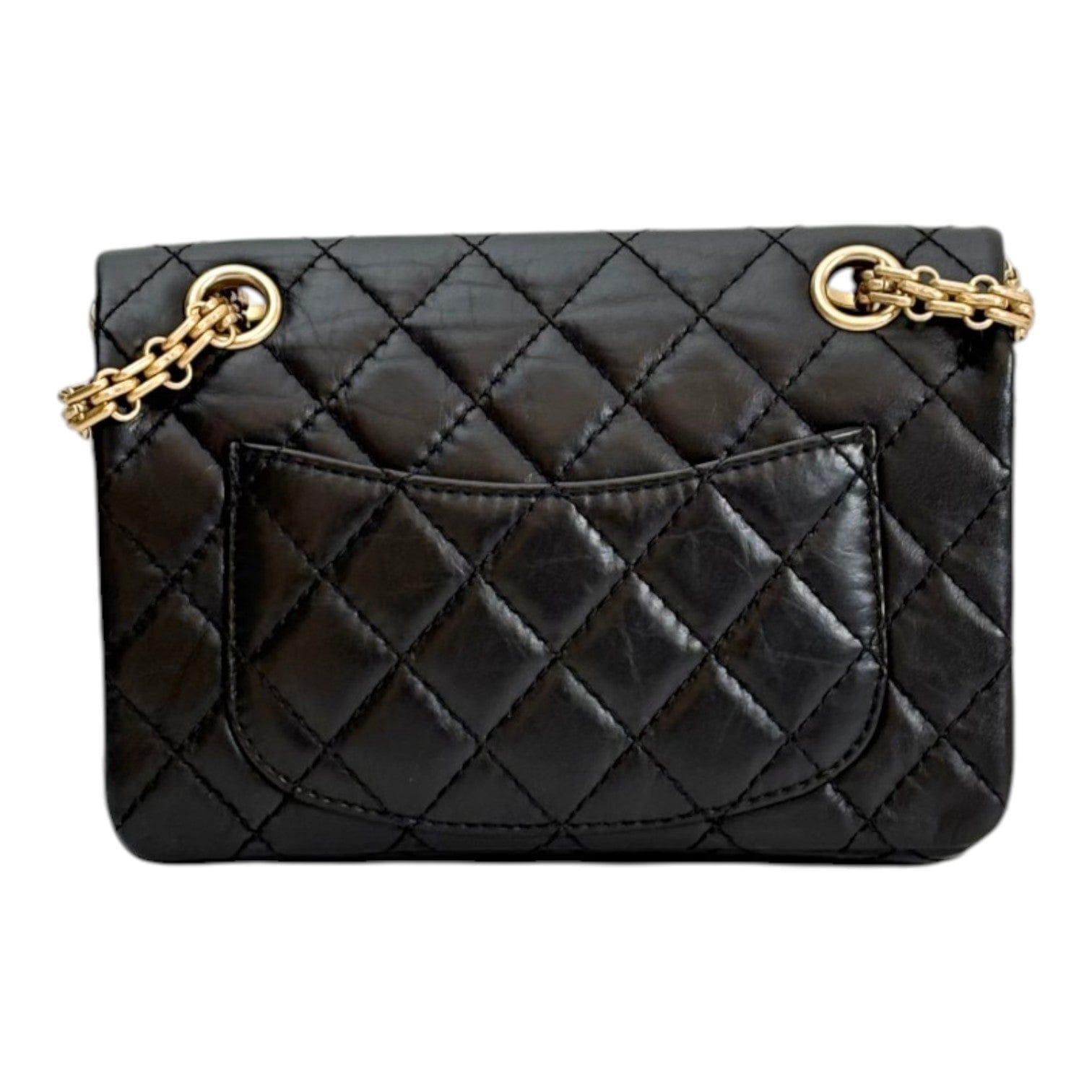 Chanel Chanel Black Mini Reissue Bag with Gold Harware - Full Set
