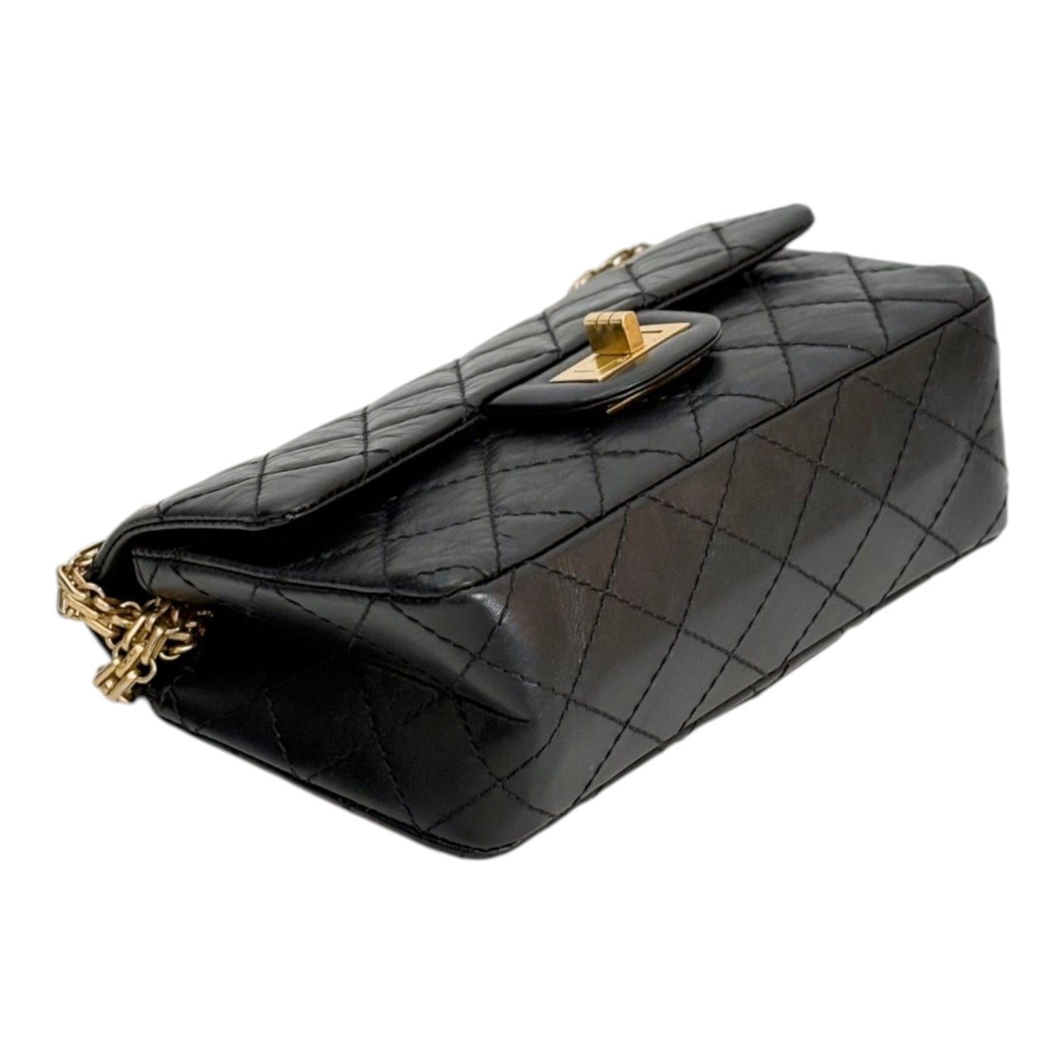 Chanel Chanel Black Mini Reissue Bag with Gold Harware - Full Set