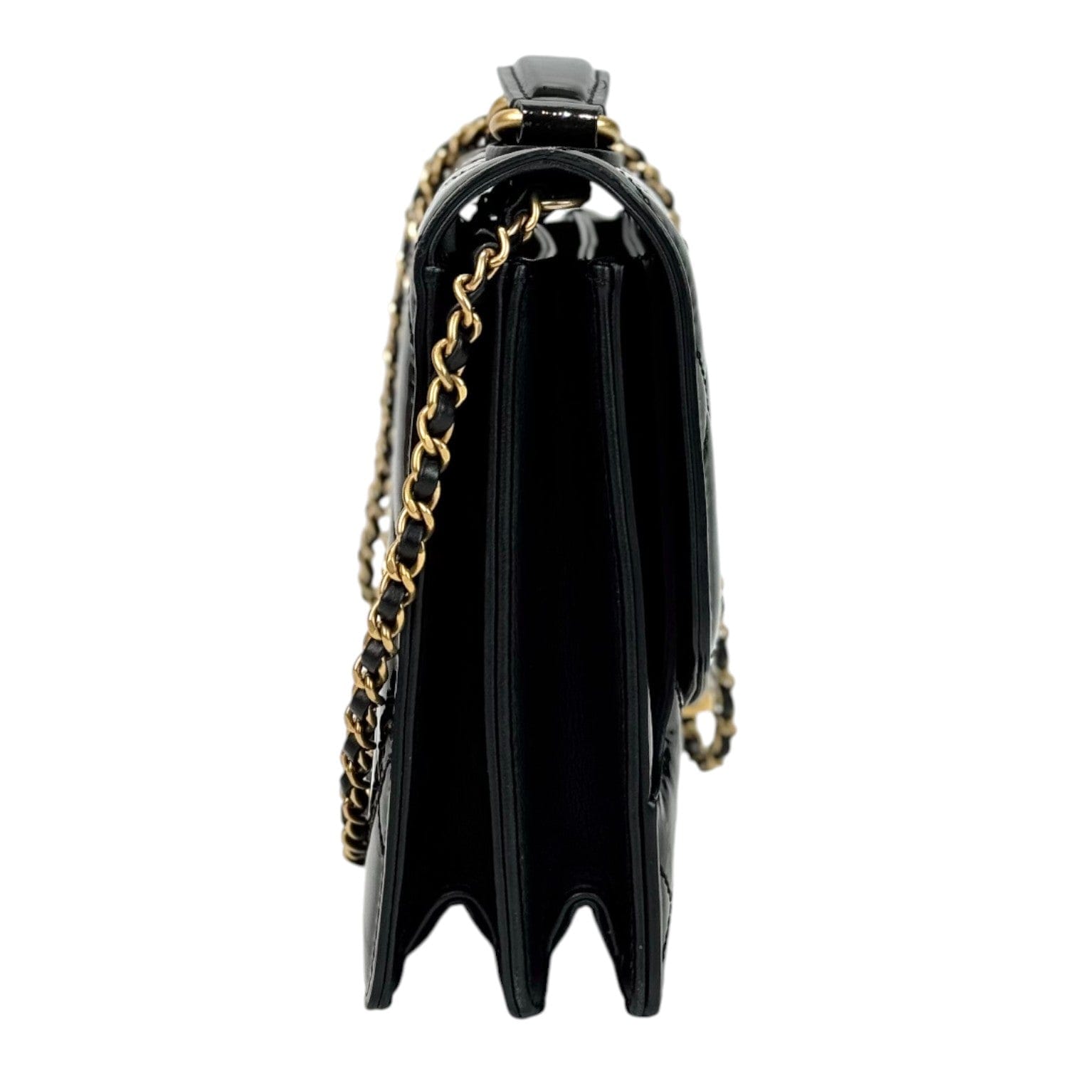 Chanel Chanel Black Patent Top Handle Bag