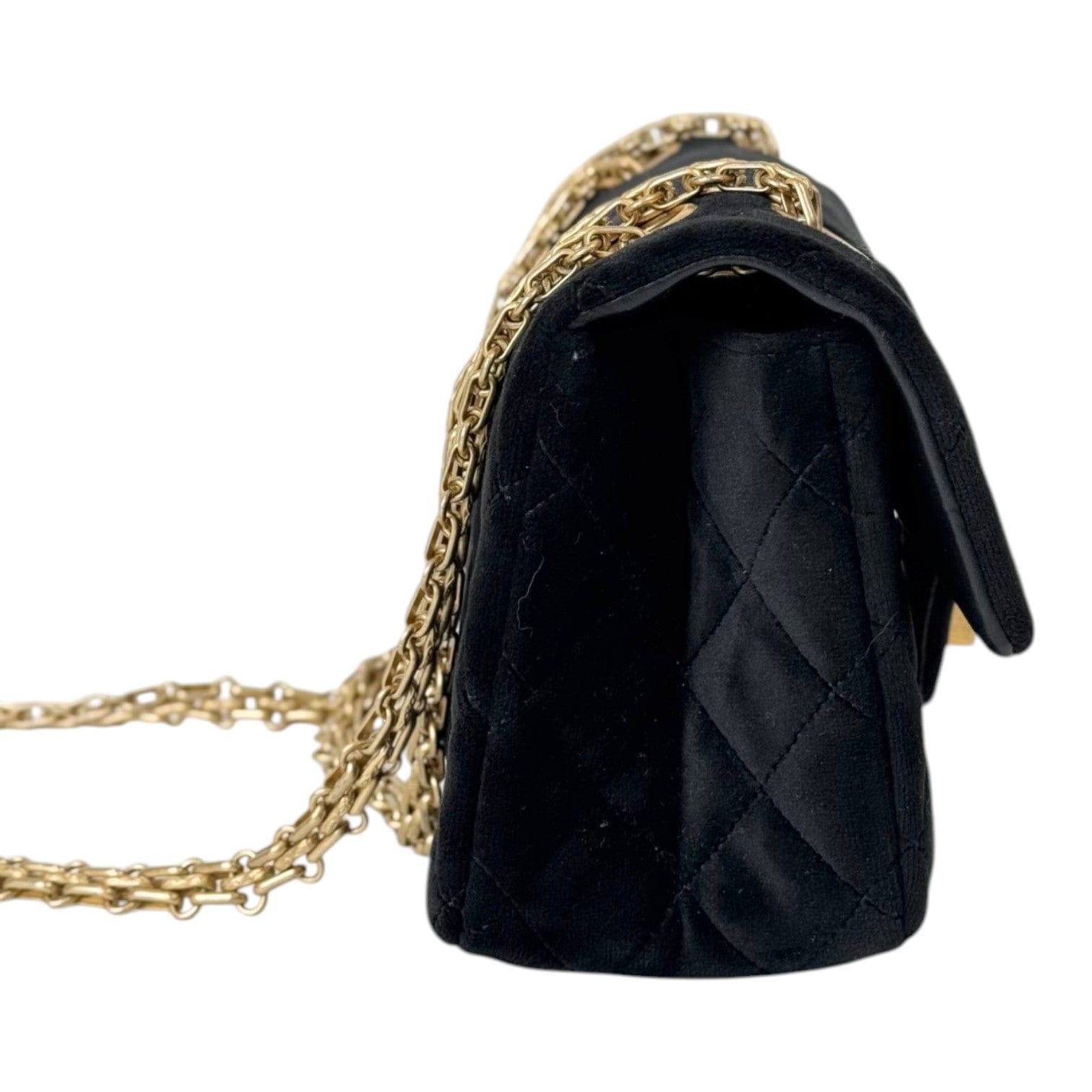 Chanel Chanel Black Velvet Mini Re-Issue Bag