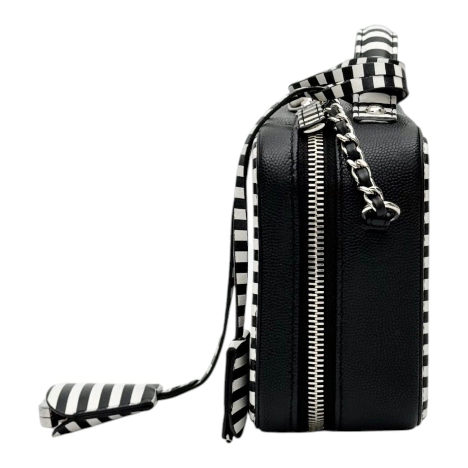 Chanel Chanel Black with Black and White Trim Vanity Box Bag