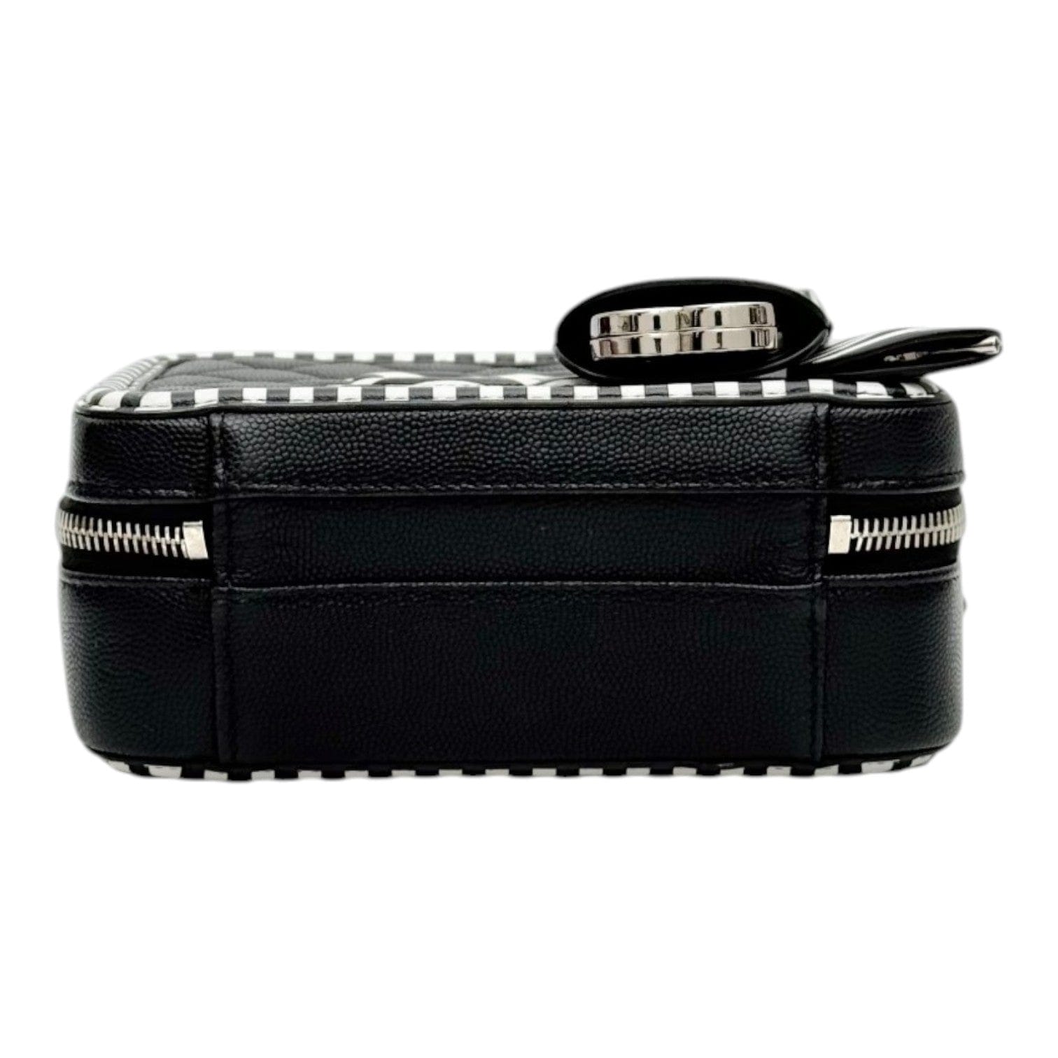 Chanel Chanel Black with Black and White Trim Vanity Box Bag