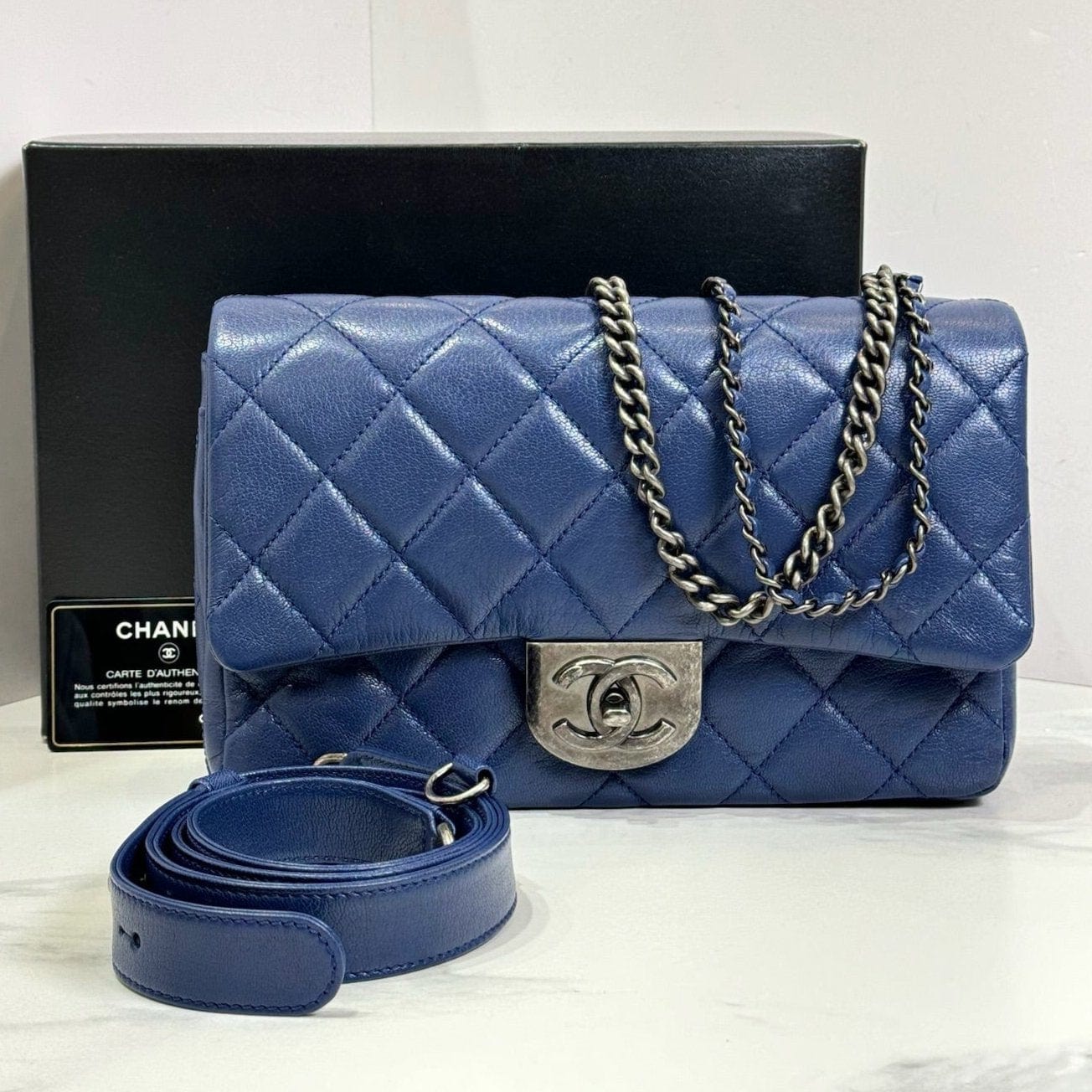 Chanel Chanel Blue Crossbody Flap Bag