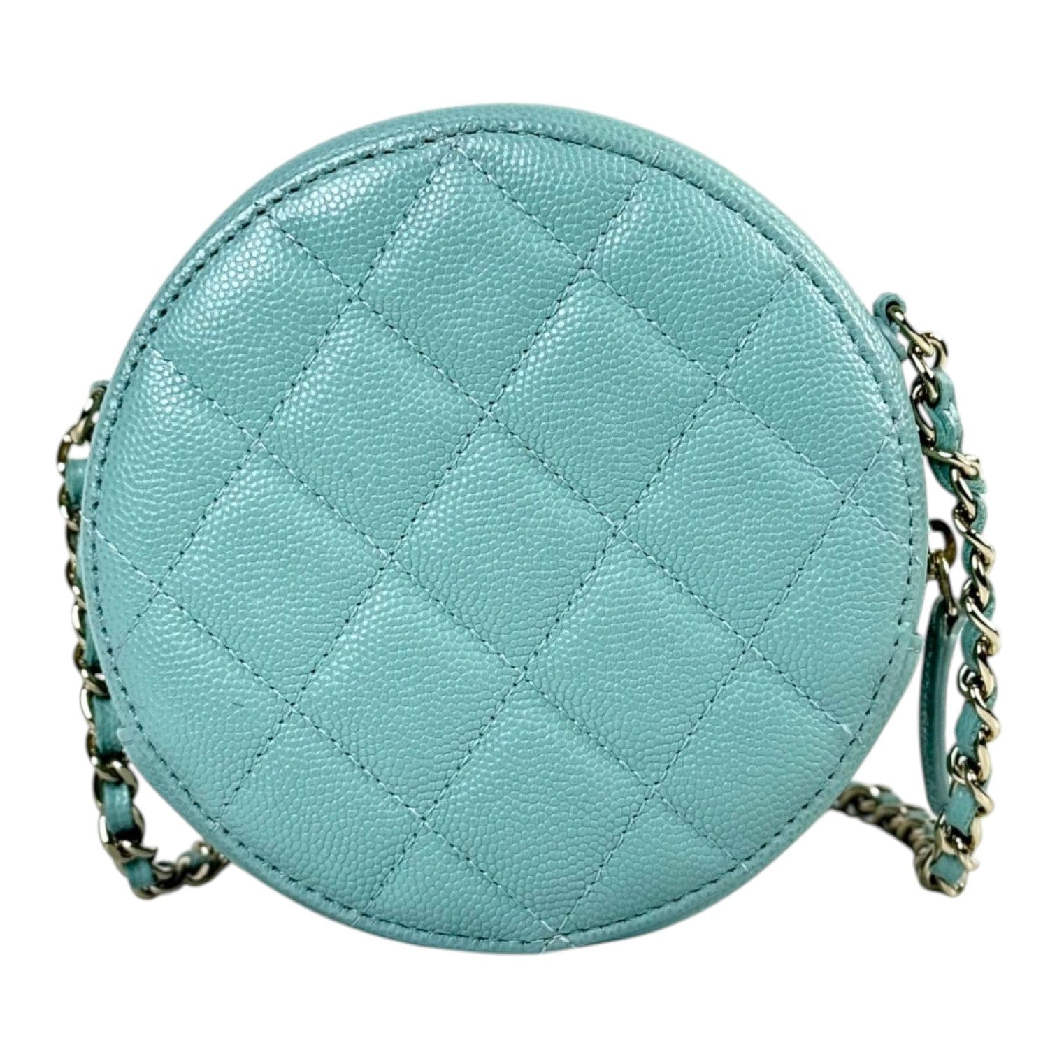 Chanel Chanel Blue Round Zip Chain Bag