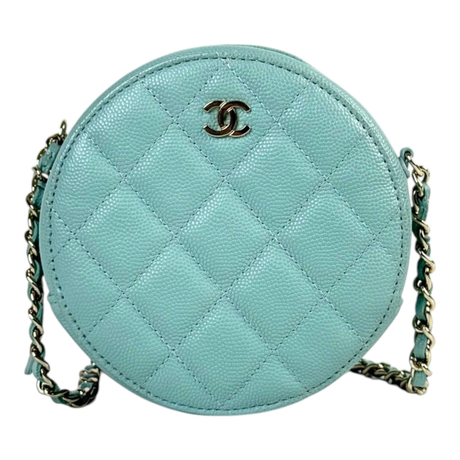 Chanel Chanel Blue Round Zip Chain Bag