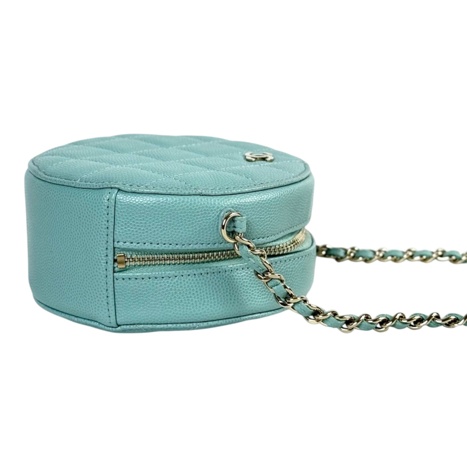 Chanel Chanel Blue Round Zip Chain Bag