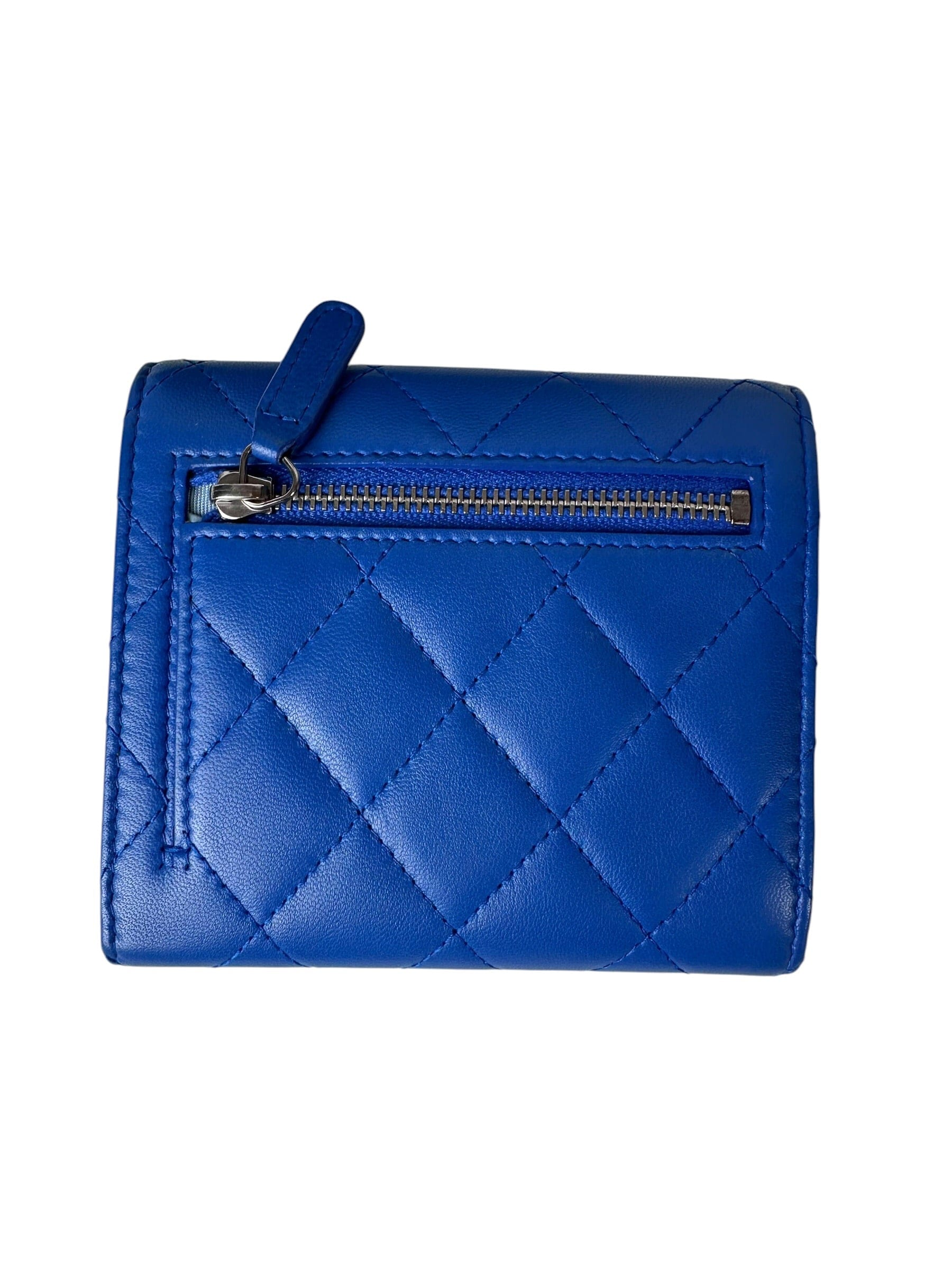 Chanel Chanel Blue Tri Colour Fold Wallet