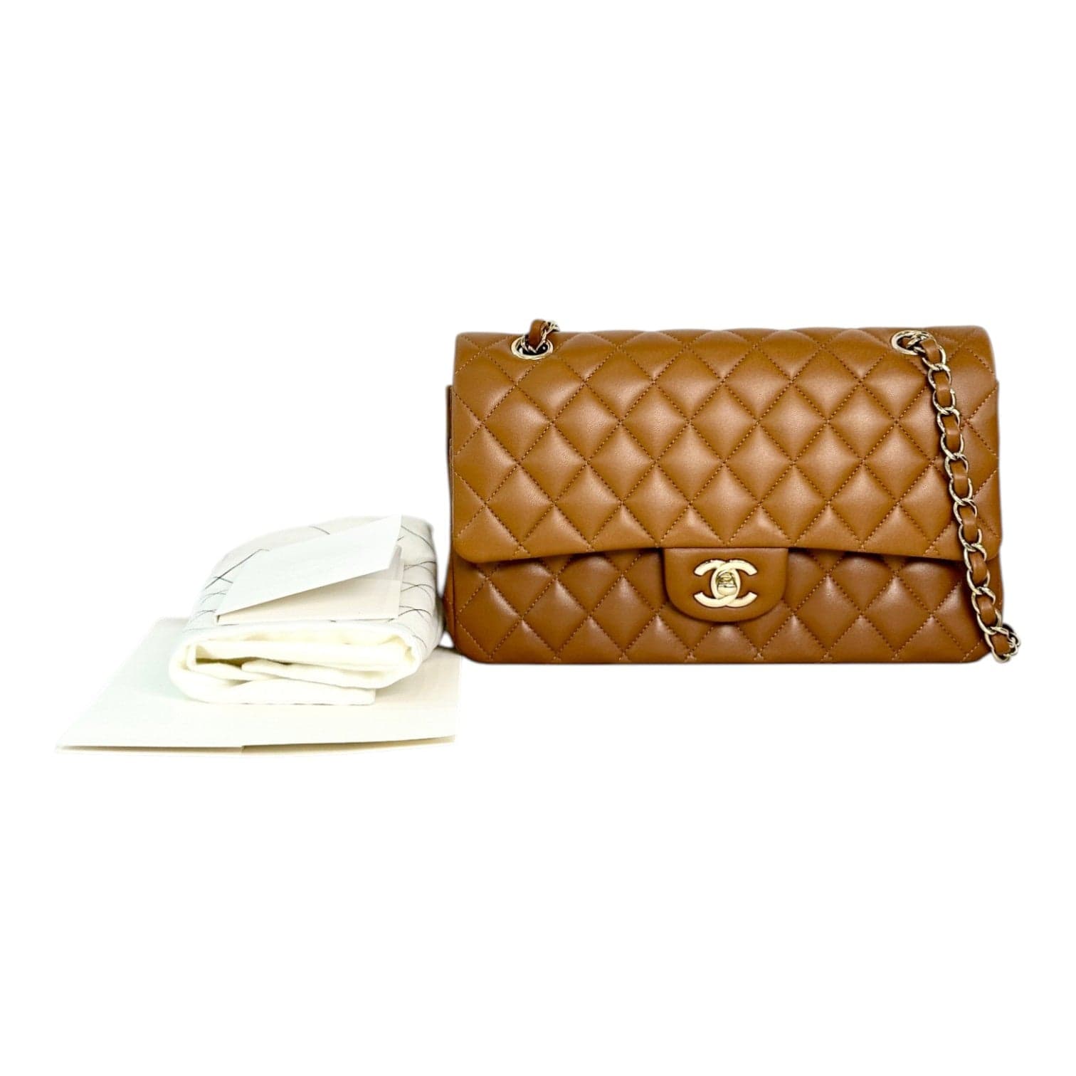 Chanel Chanel Classic Flap Medium Bag in Caramel Lambskin