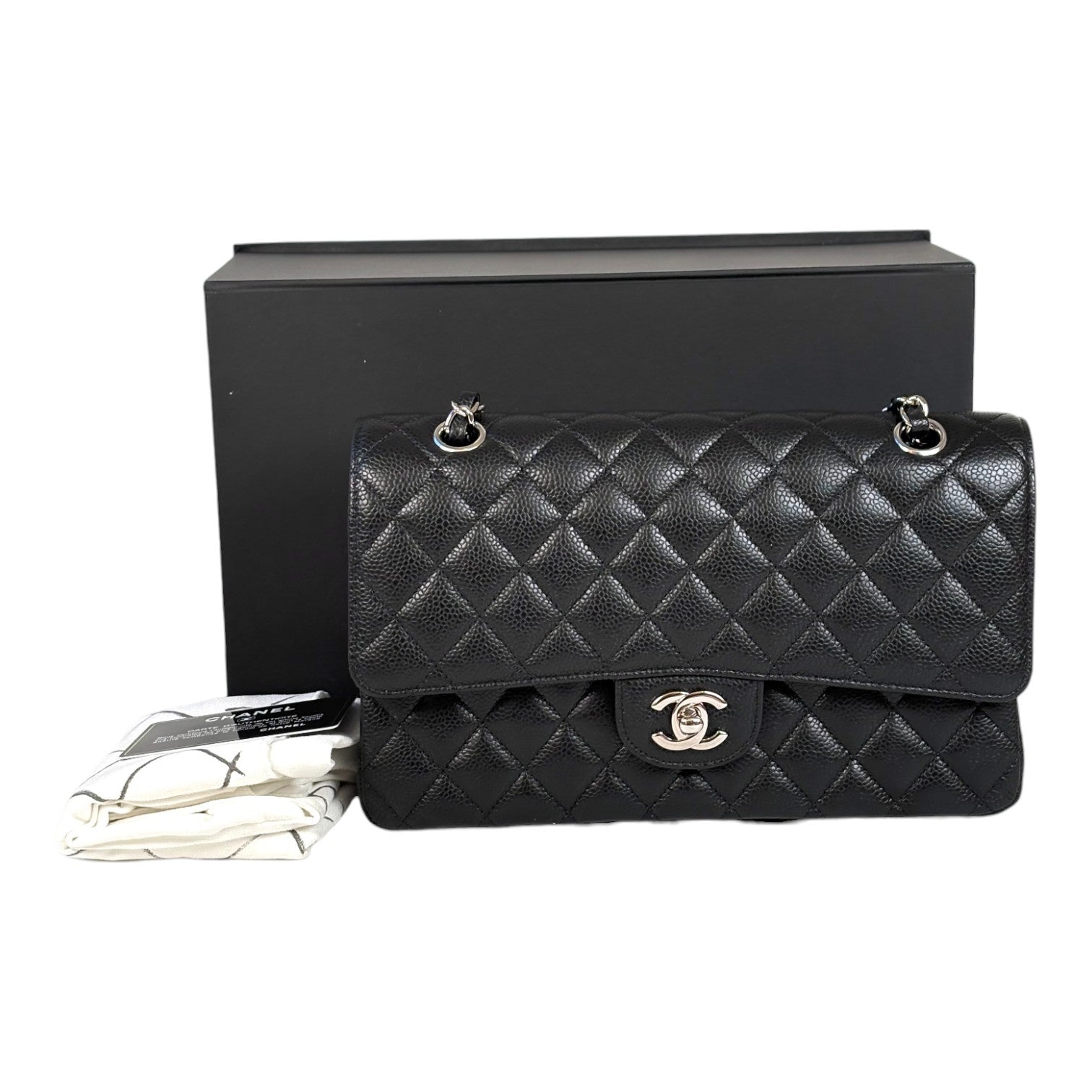 Chanel Chanel Classic Flap Medium Black Caviar with Silver Hardware Bag