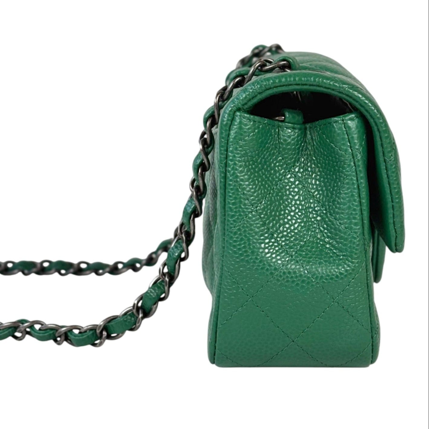 Chanel Chanel Classic Flap Mini Green Caviar Bag