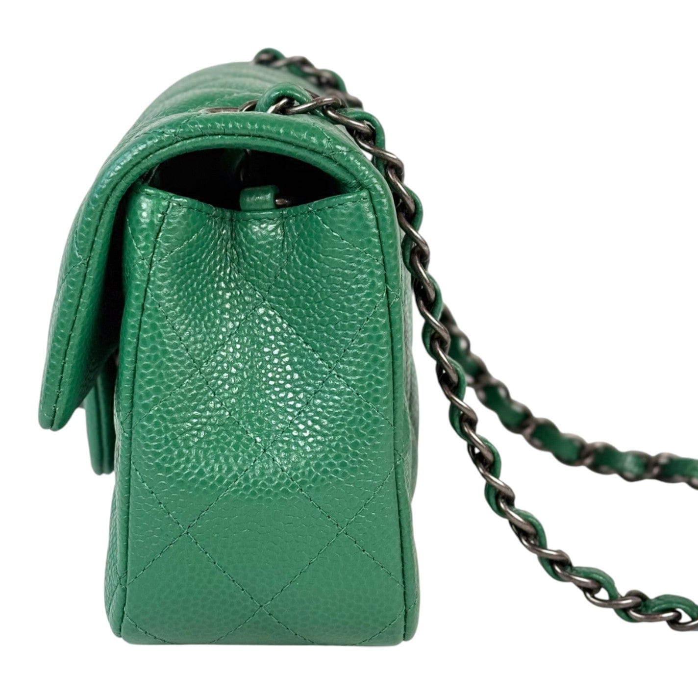 Chanel Chanel Classic Flap Mini Green Caviar Bag