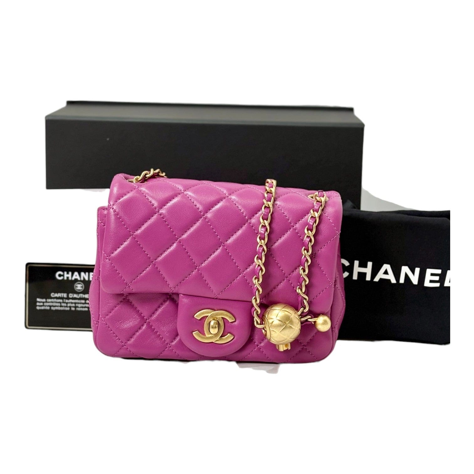 Chanel Chanel Classic Flap Mini Shoulder Crush Pearl Bag 