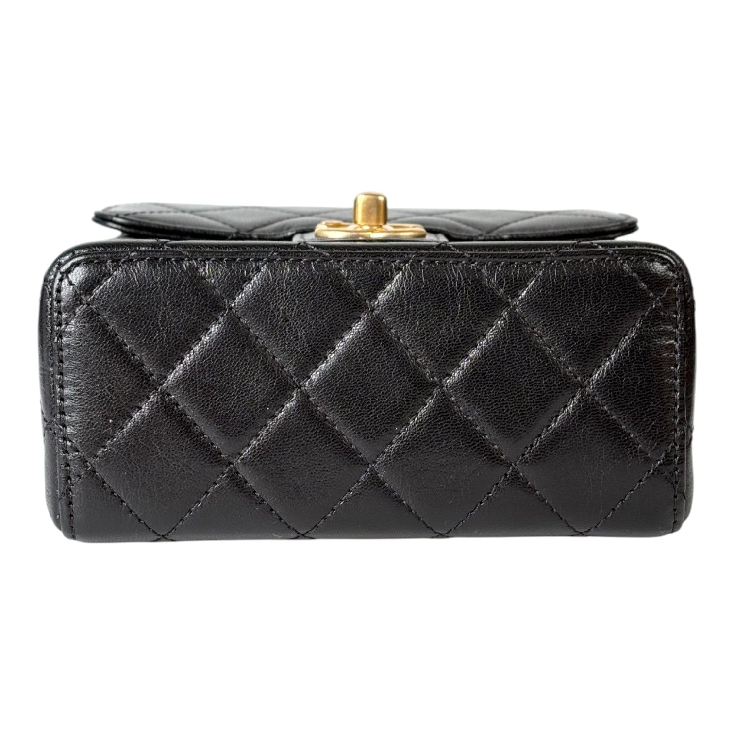Chanel Chanel Classic Flap Mini Square Calfskin Black with Gold Hardware