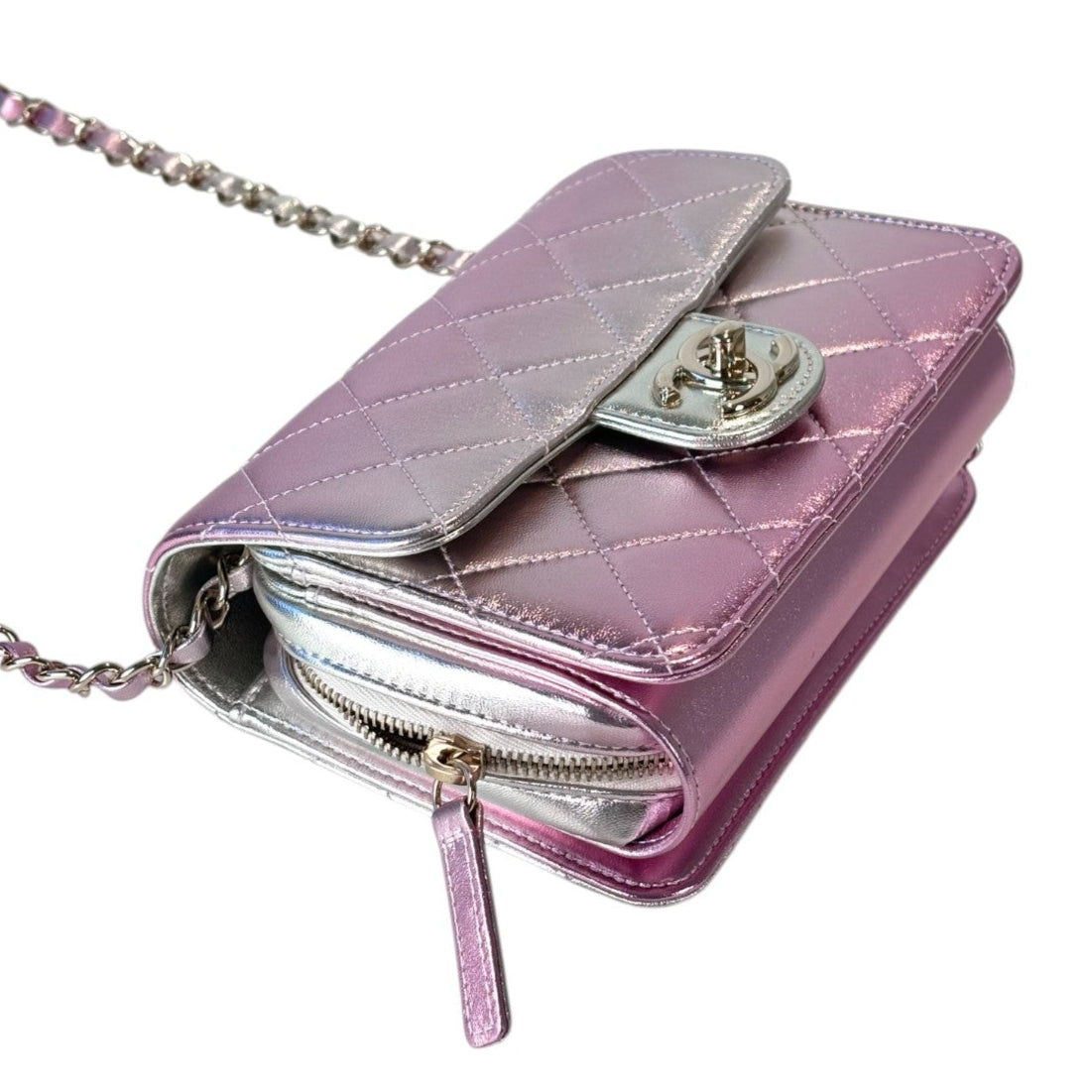 Chanel Chanel Classic Flap Seasonal Small Metallic Pink
