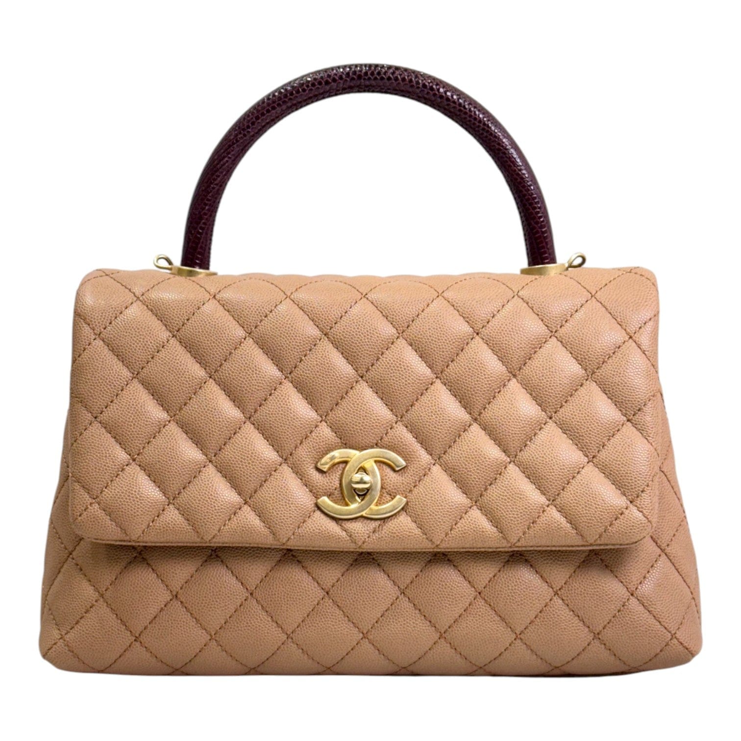 Chanel Chanel Coco Handle Medium Brown Lizard Handle