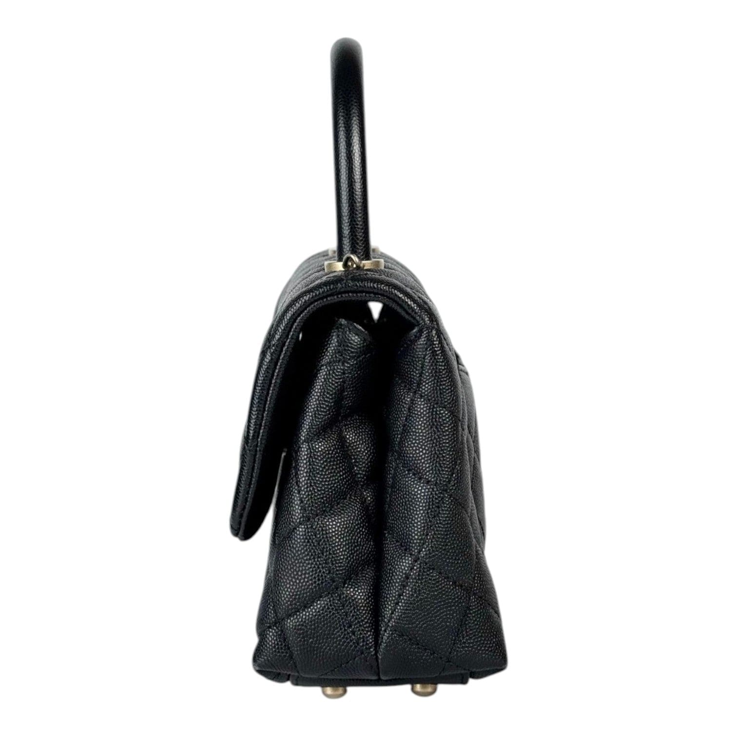 Chanel Chanel Coco Handle Small Black Caviar GHW Bag