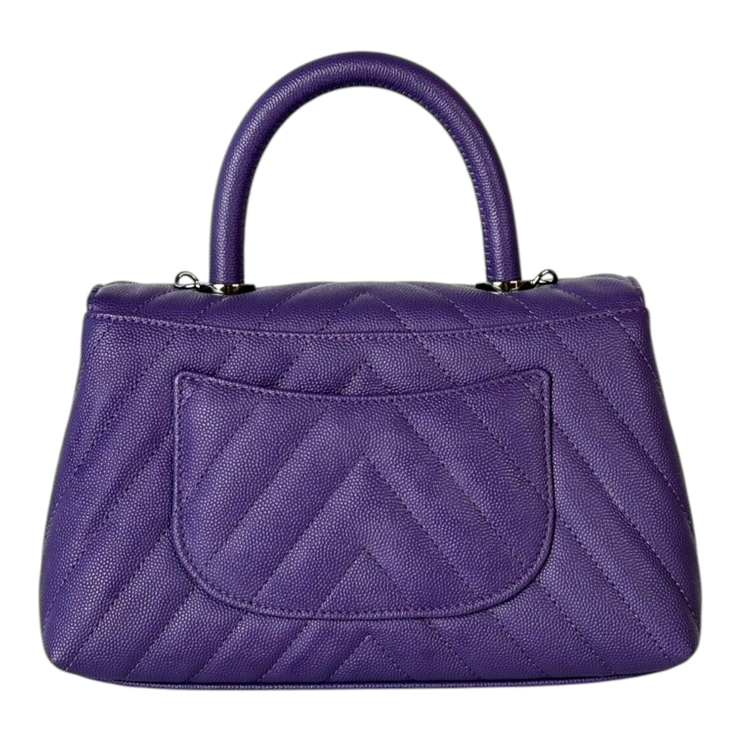 Chanel Chanel Coco Handle Small Purple Bag - Full Set