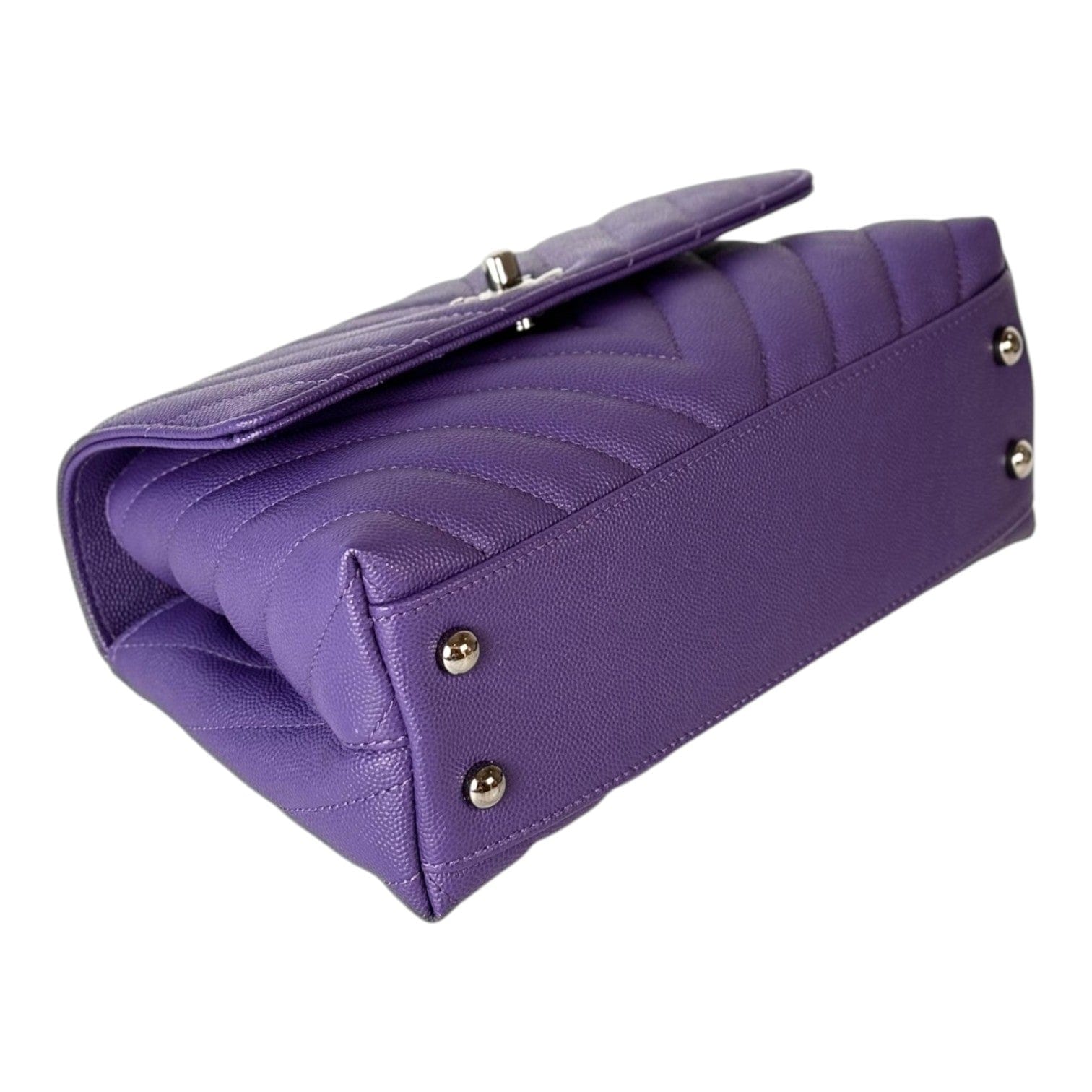 Chanel Chanel Coco Handle Small Purple Bag - Full Set