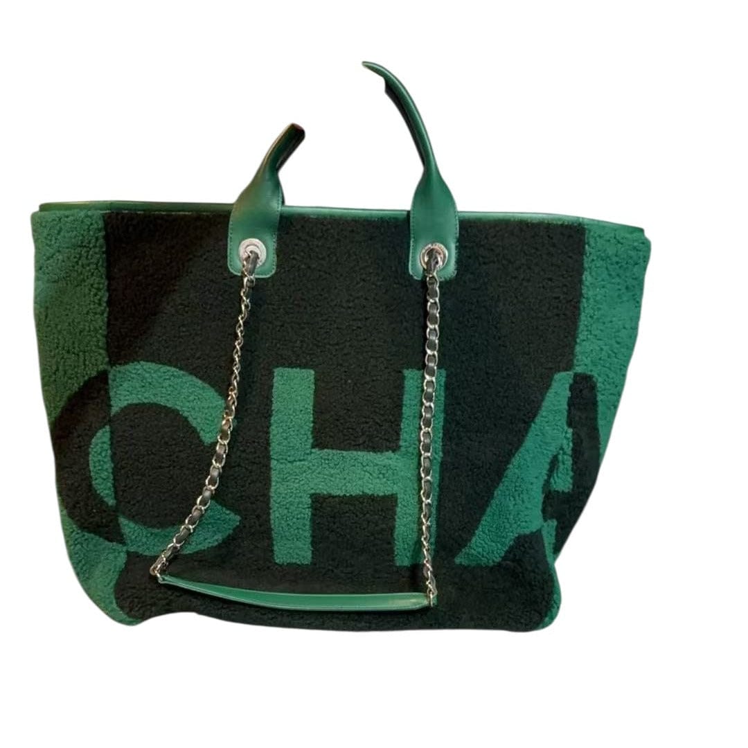 Chanel Green/Black CHANEL Tote