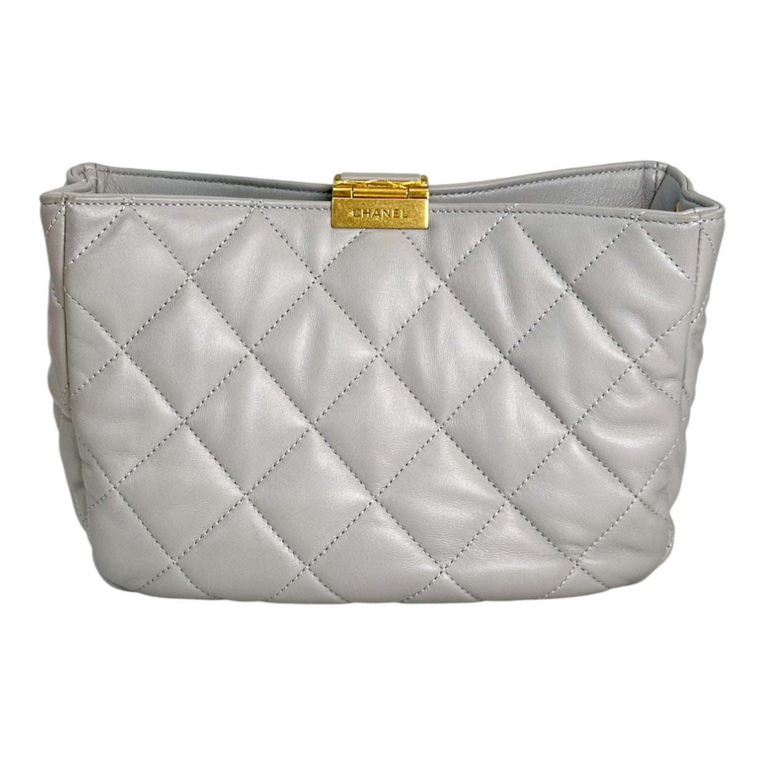 Chanel Chanel Hobo Chain Bag Lambskin Grey