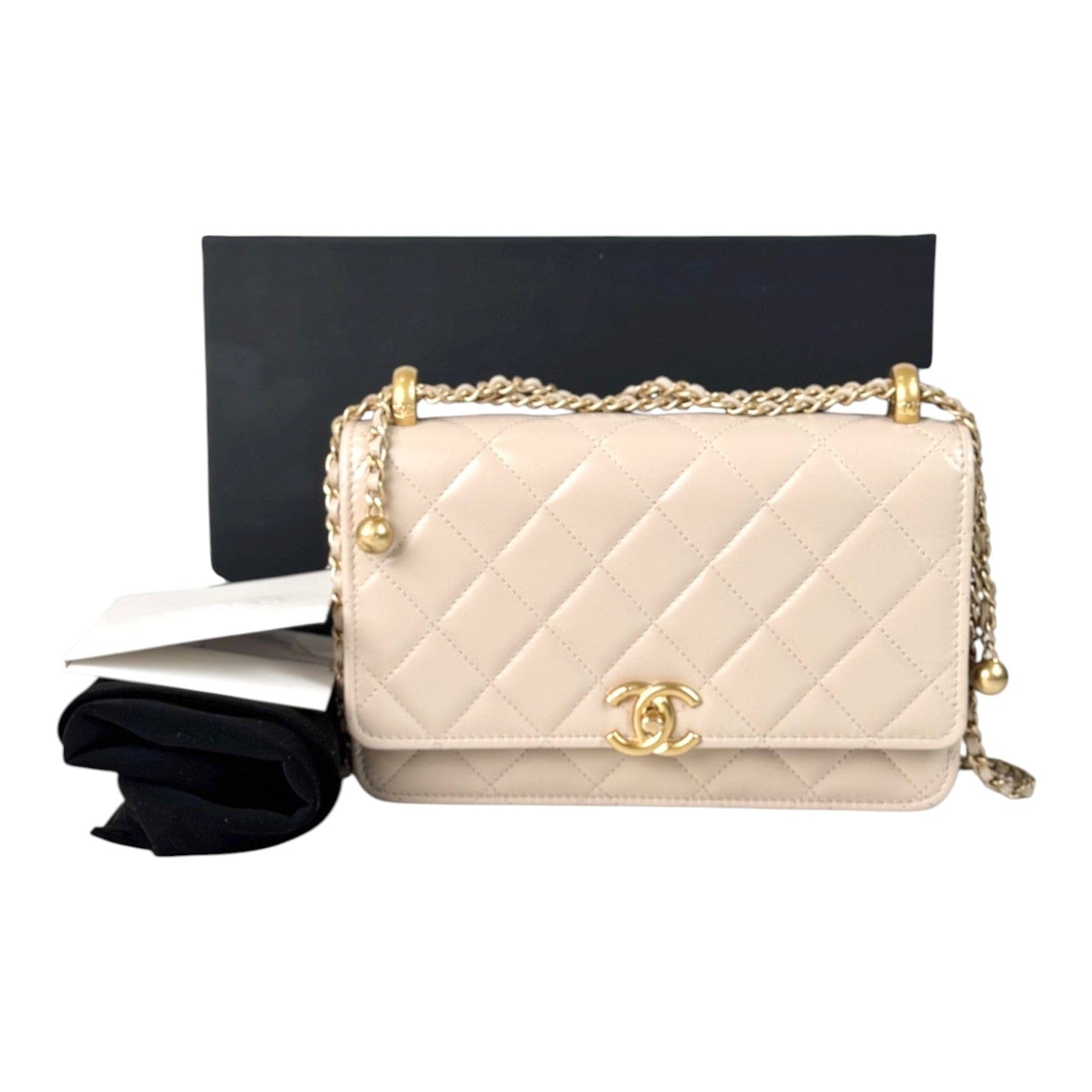 Chanel Chanel Ivory Classic Flap WOC with Turnlock - Full Set