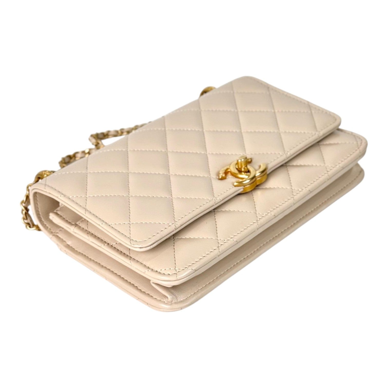 Chanel Chanel Ivory Classic Flap WOC with Turnlock - Full Set