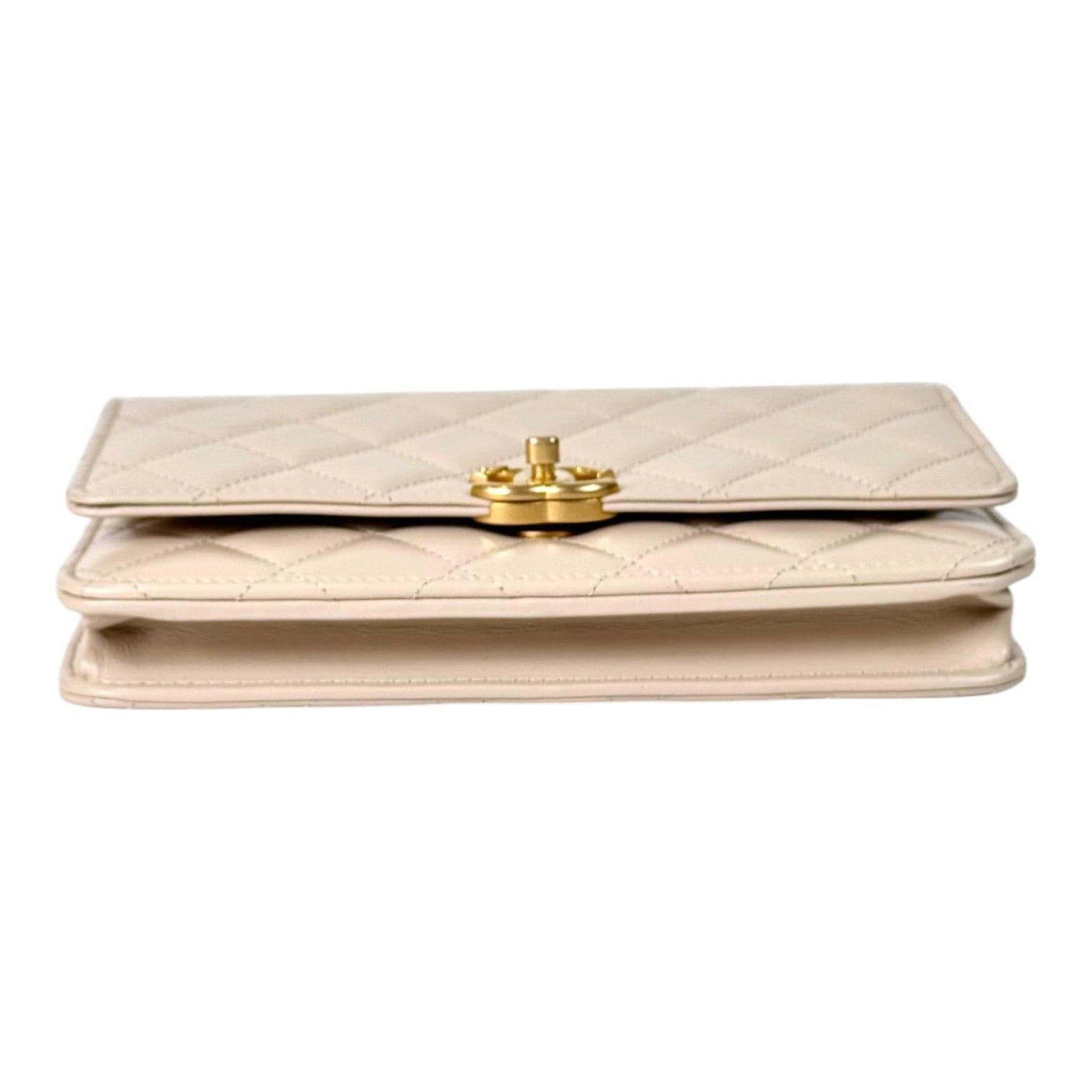 Chanel Chanel Ivory Classic Flap WOC with Turnlock - Full Set