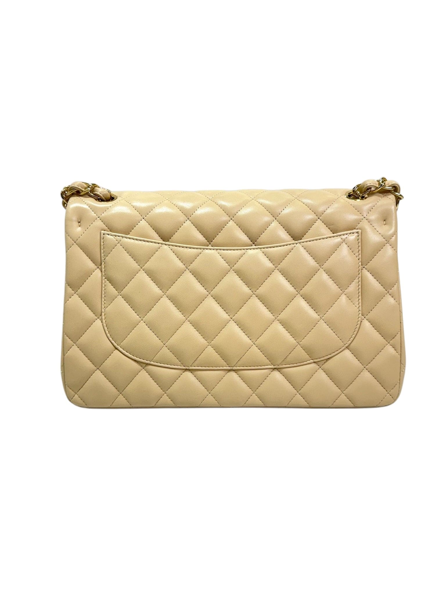 Chanel CHANEL JUMBO BEIGE CLASSIC FLAP BAG 122419A08