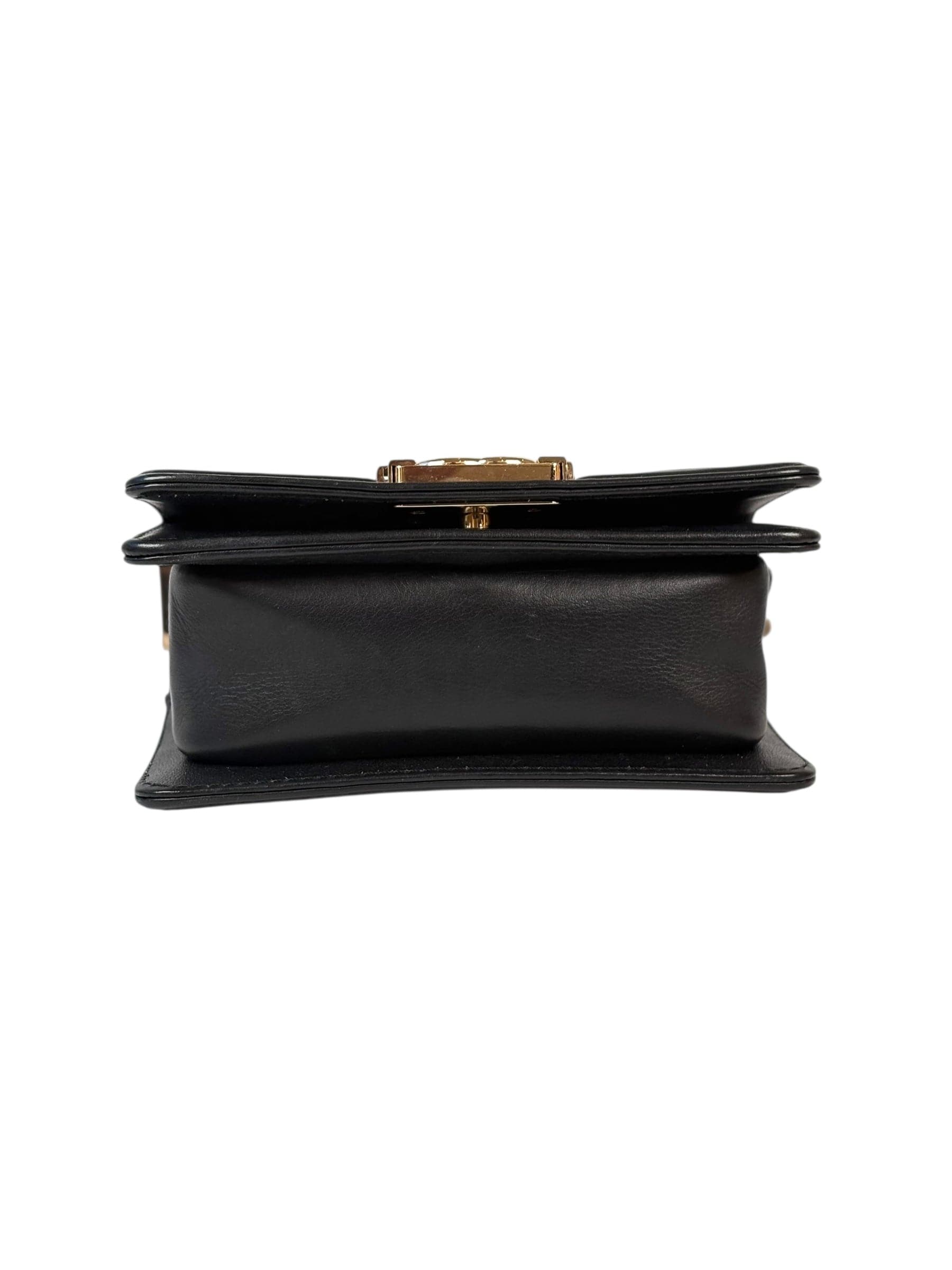 Chanel Chanel Leboy Mini Bag Black with Chevron Stitching