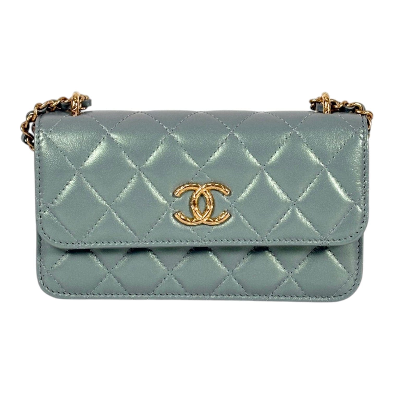 Chanel Chanel Light Green WOC in Lambskin Bag