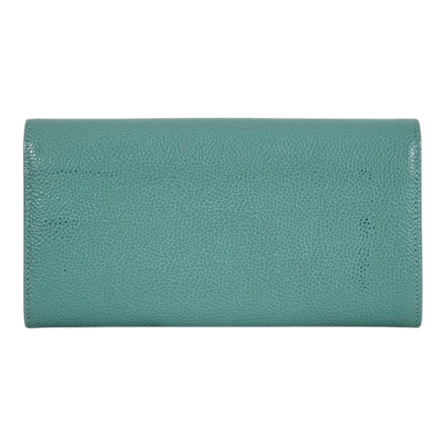 Chanel Chanel Long Green Wallet with Self Logo