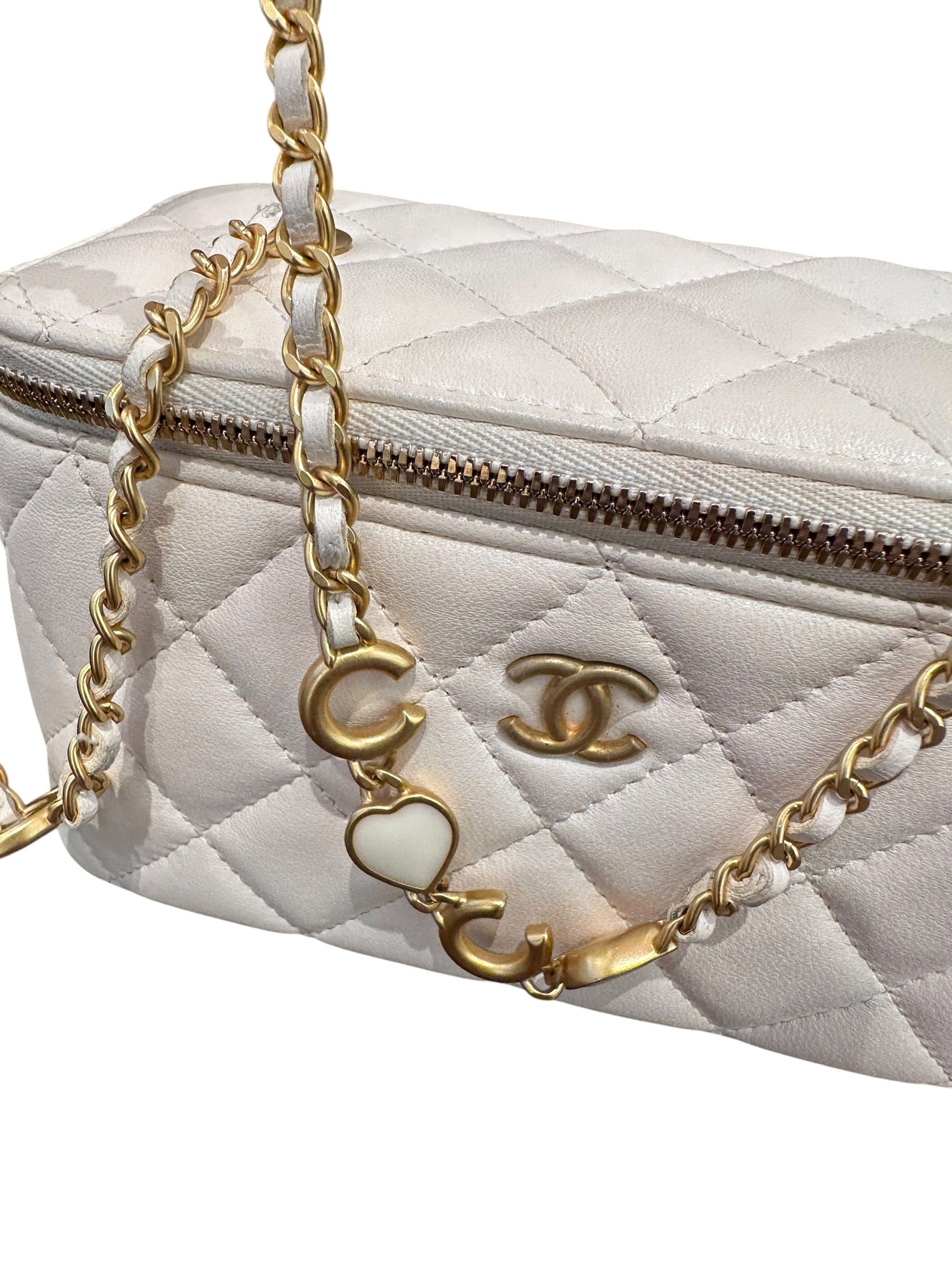 Chanel Chanel Long White Vanity Bag