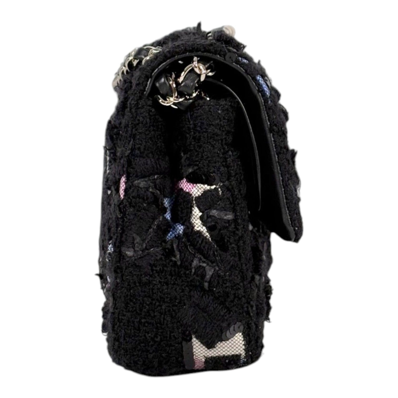 Chanel Chanel Medium Black Classic Flap in Tweed