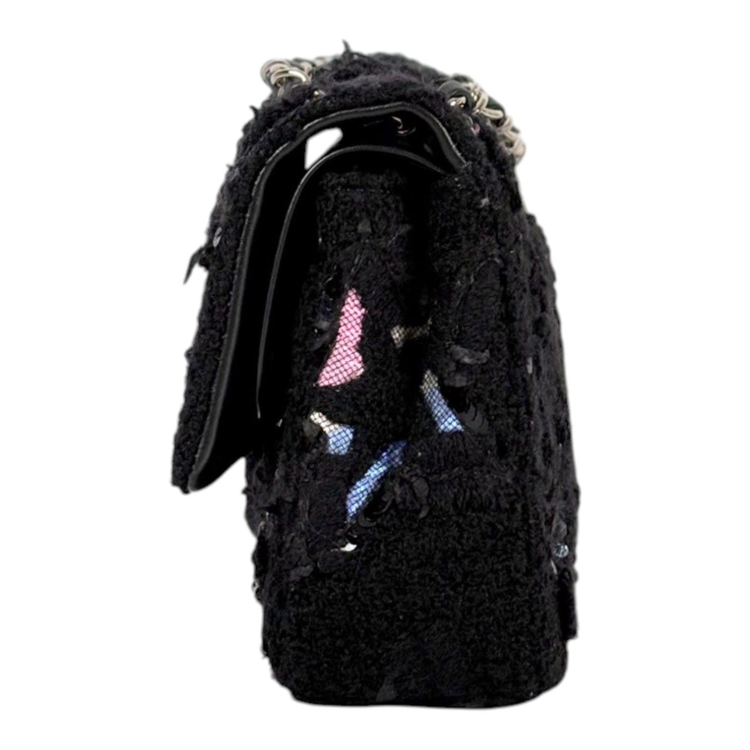 Chanel Chanel Medium Black Classic Flap in Tweed