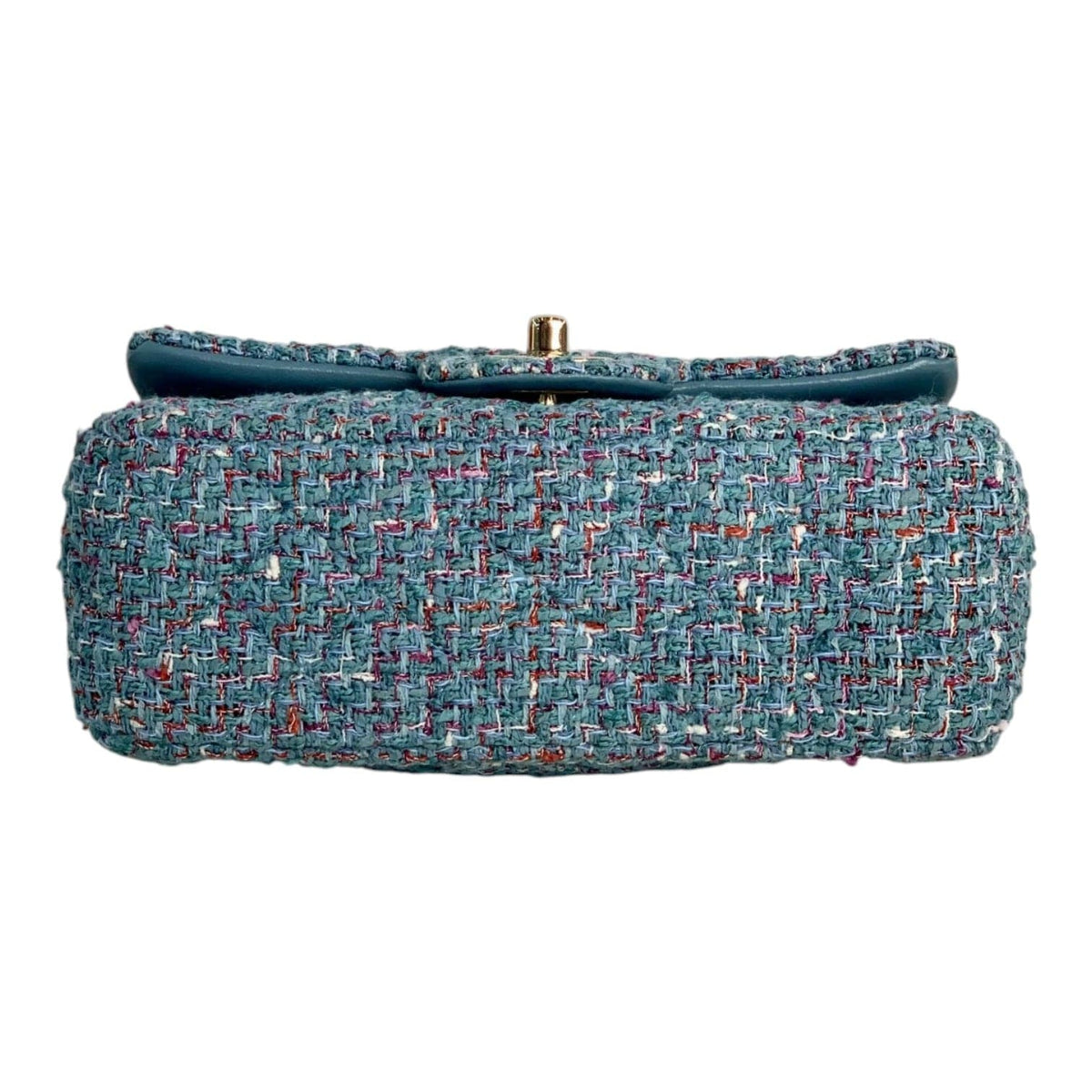 Chanel Chanel Mini Blue Tweed Classic Flap Bag