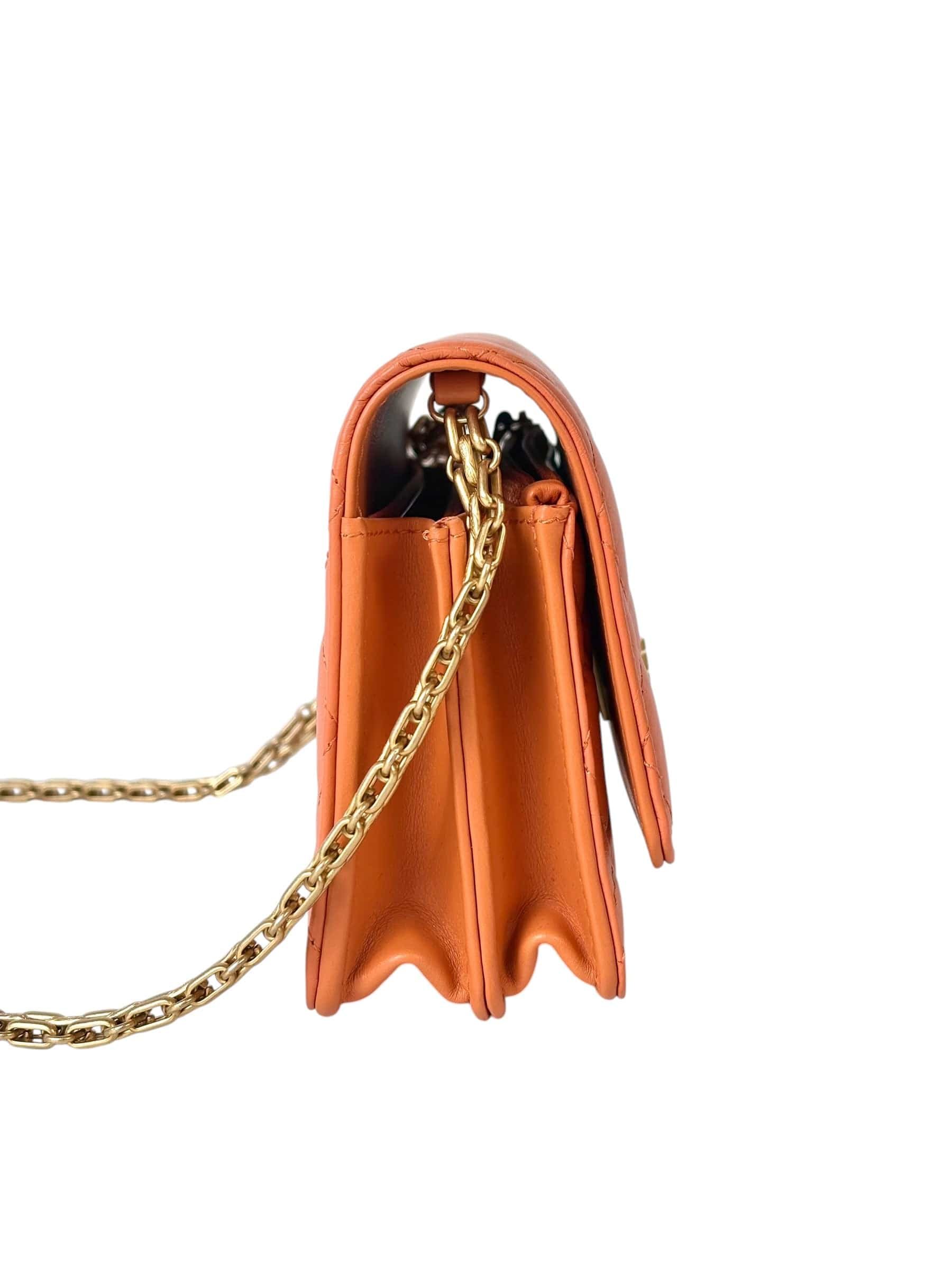 Chanel Chanel Orange Reissue Clutch with Gold Hardware
