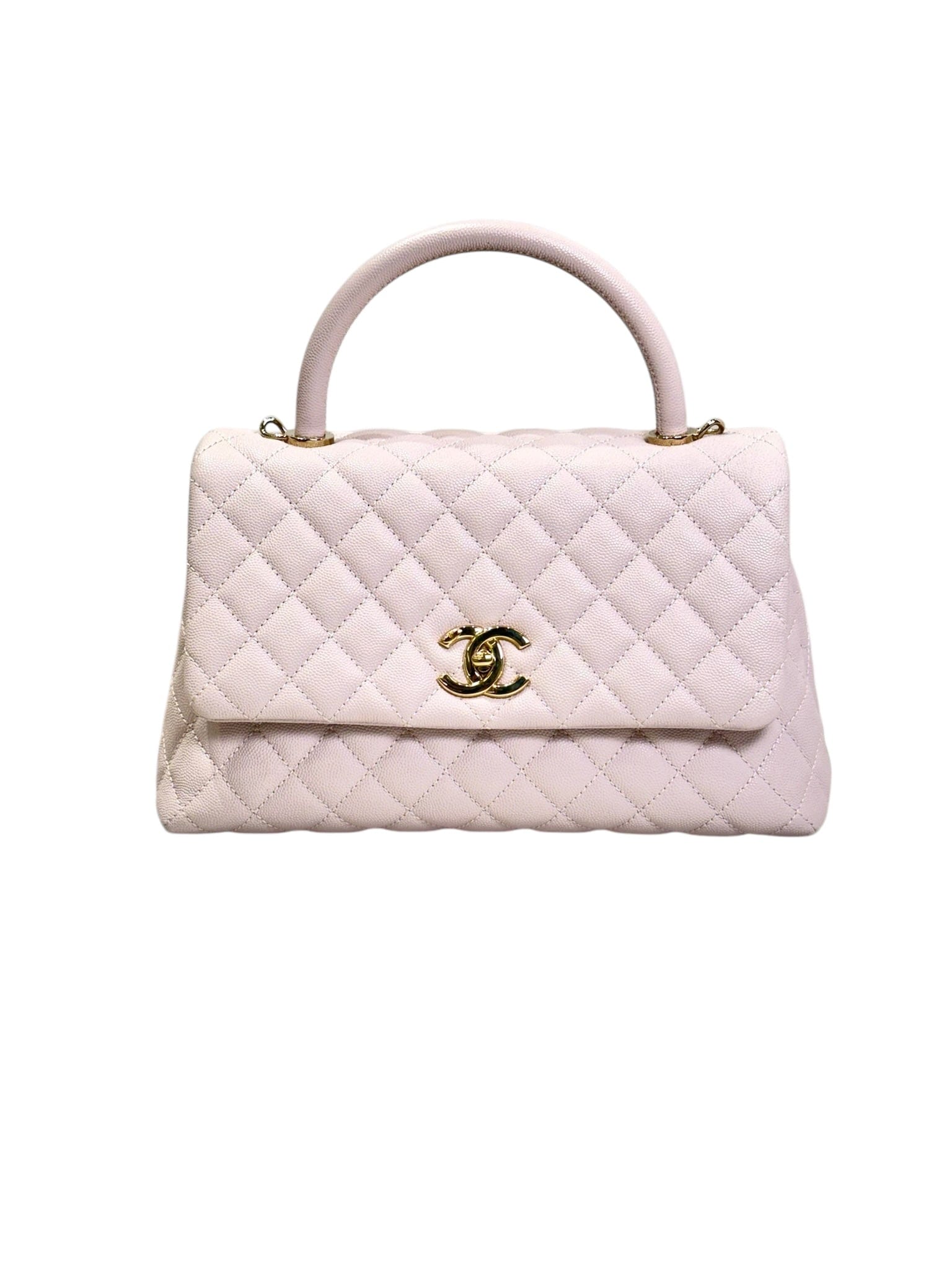 Chanel Chanel Pink Coco Handle Medium in Caviar